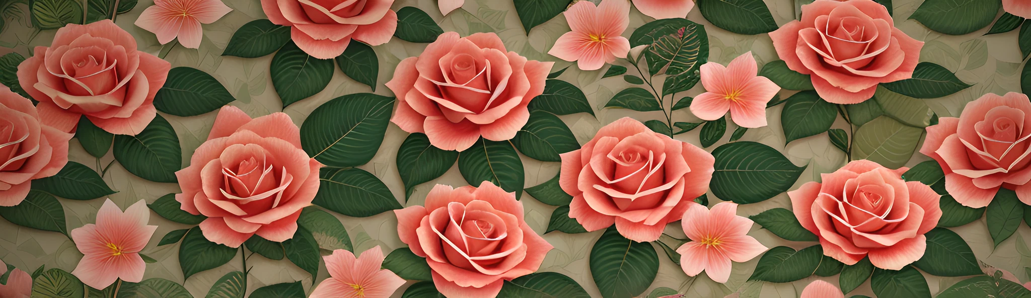 There are many pink roses on a white background with leaves, rose background, flowery wallpaper, wallpaper with dark flower pattern, detailed flowers, wallpaper design, roses, roses and lush fern flowers, decorative roses, floral wallpaper, beautiful large flowers, garden flower pattern, wallpaper pattern, flower background, highly detailed digital artwork, detailed digital artwork