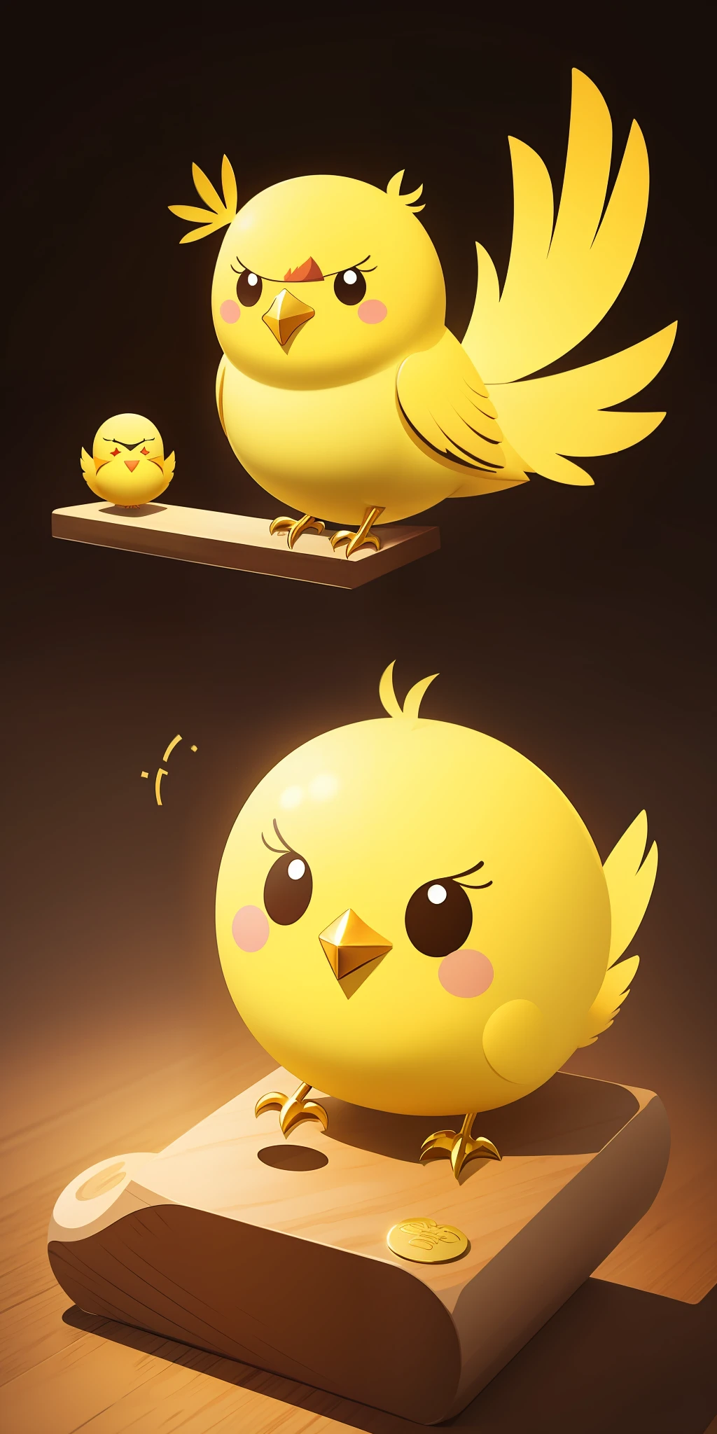 1 gold bird,  cutemaomao,