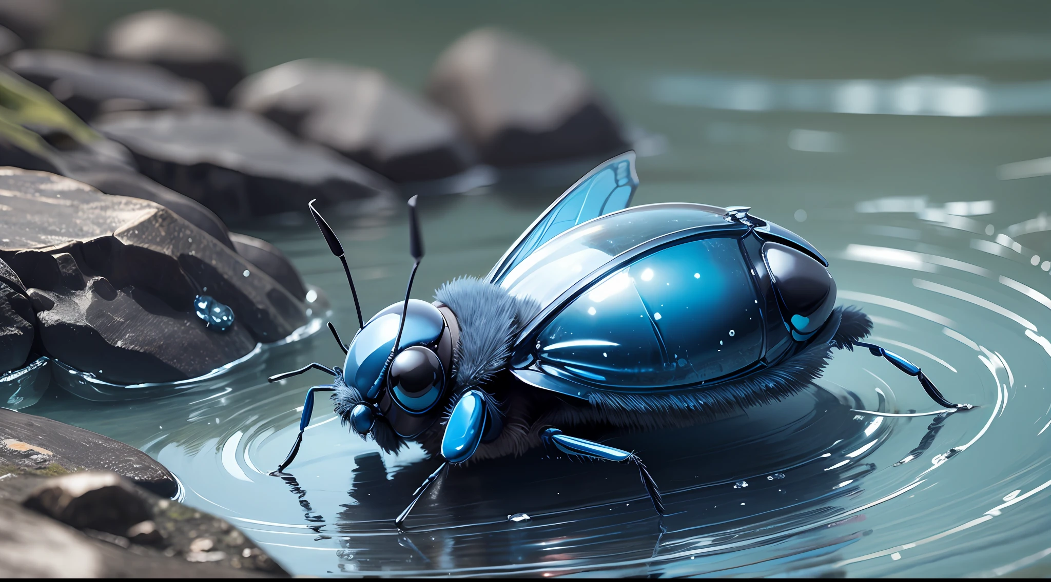 natural blue bug with water --auto --s2
