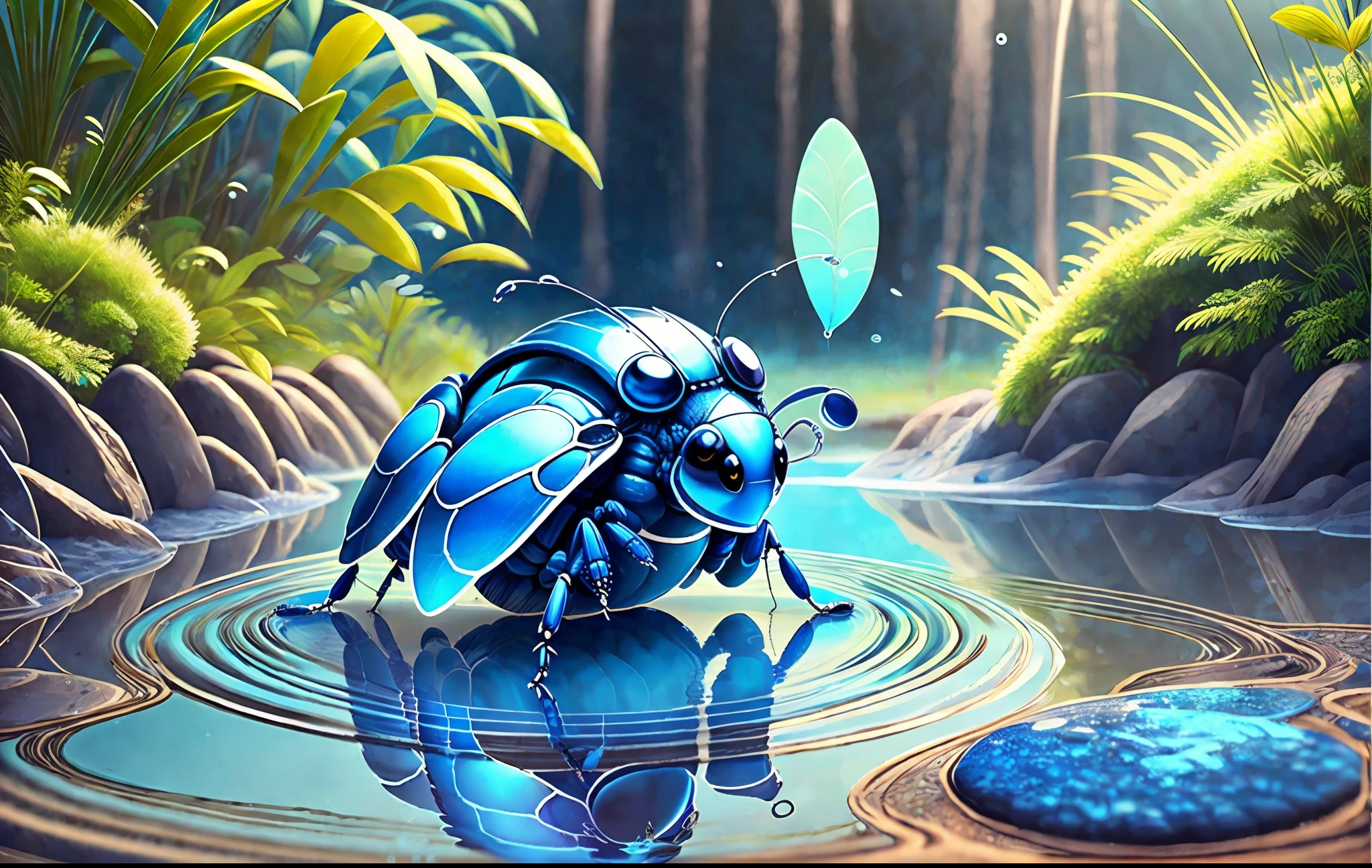 natural blue bug with water --auto --s2