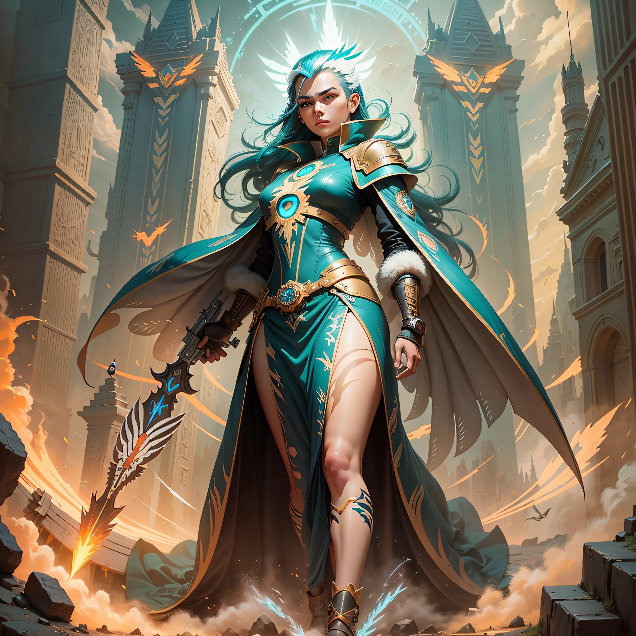 Wenjun Lin, Jovana Rikalo style of (Thunderbird:1.3) of Psionics, Ancient Pyramid, Radiant, Hypnotic, masterpiece, trending on artstation --auto --s2