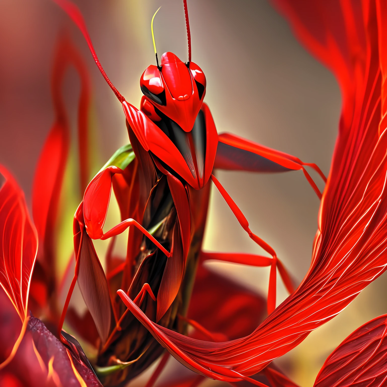 natural red mantis fire element power nature wallpaper --auto --s2