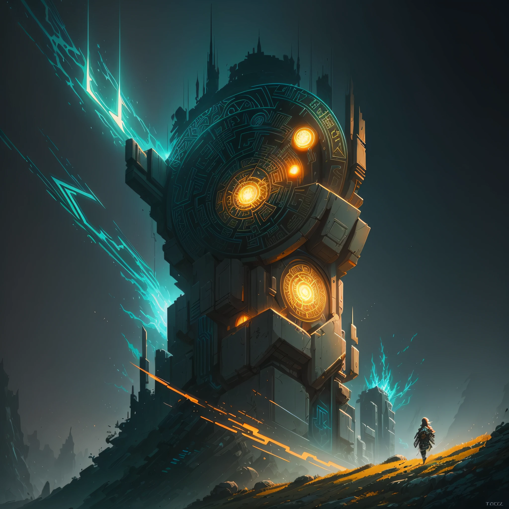 Jovana Rikalo, Ian McQue, Artgerm style of (Zodiac Master:1.3) of Psionics, Mysterious Labyrinth, Minimalist, Enigmatic, trending on deviantart --auto --s2