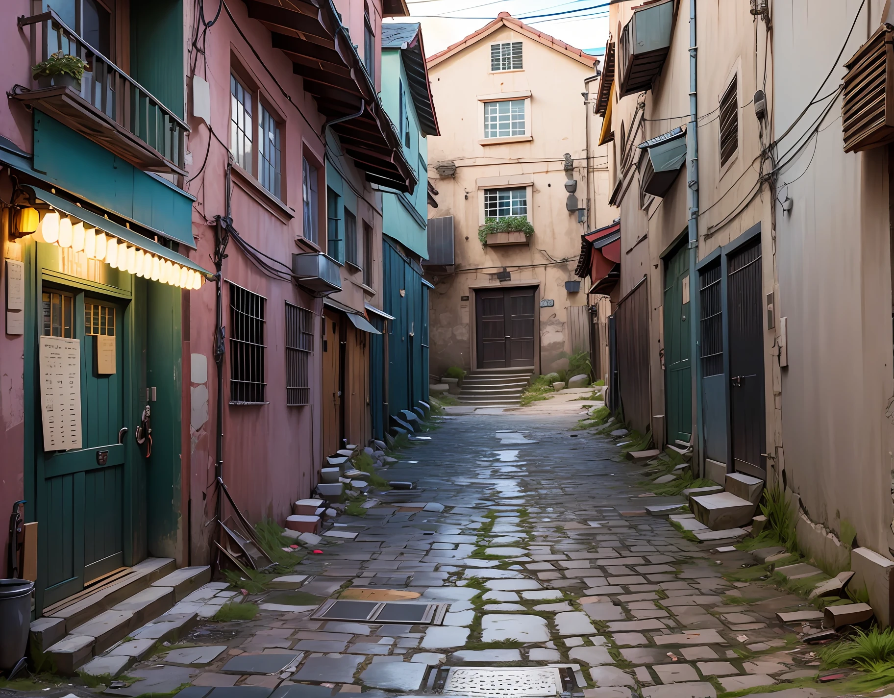 small alleys where does that lead, realistic photo, 8k, Canon EOS, --auto --s2