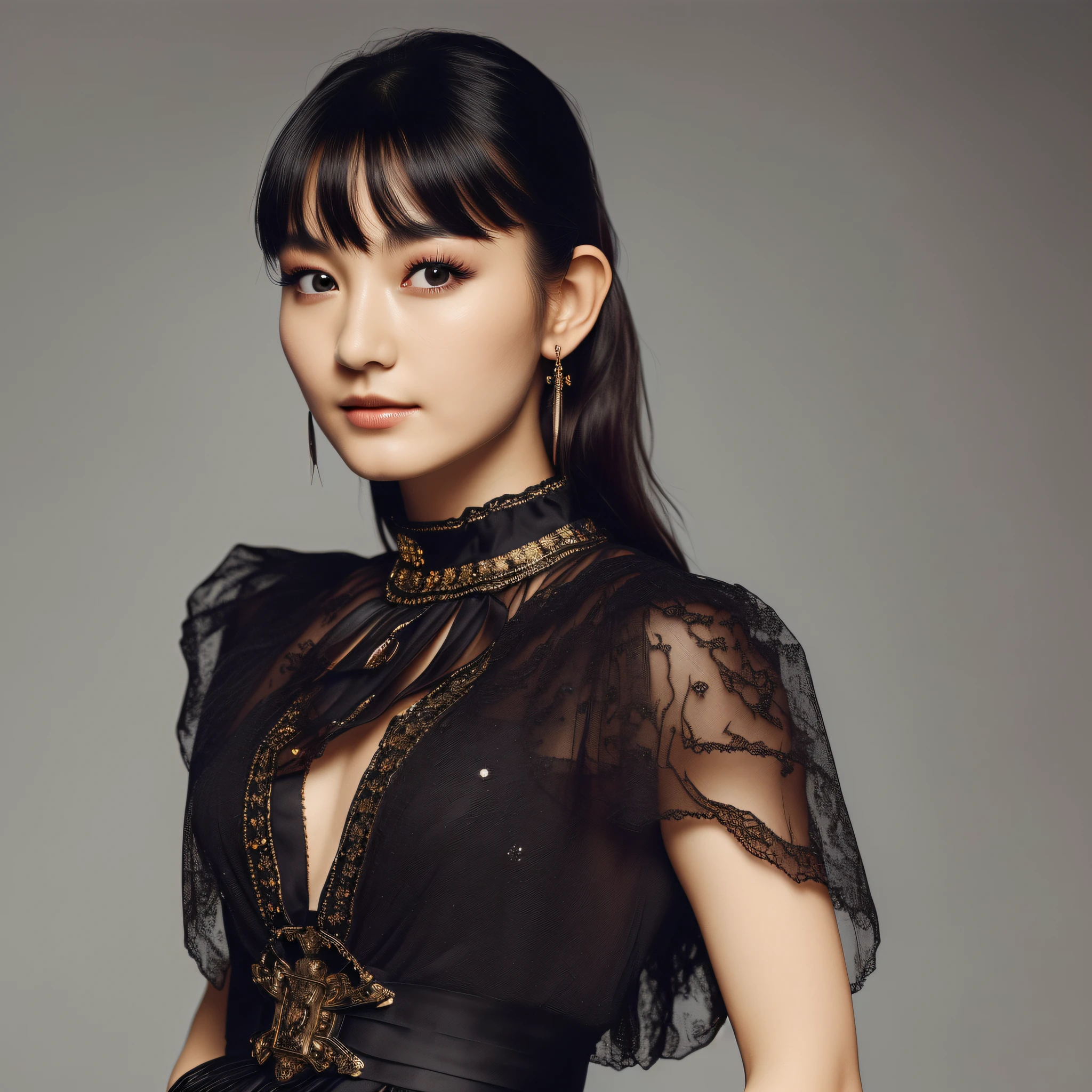 a picture of sumet, masterpiece, best quality, delicate skin, blurry background, sumetal, open chest,