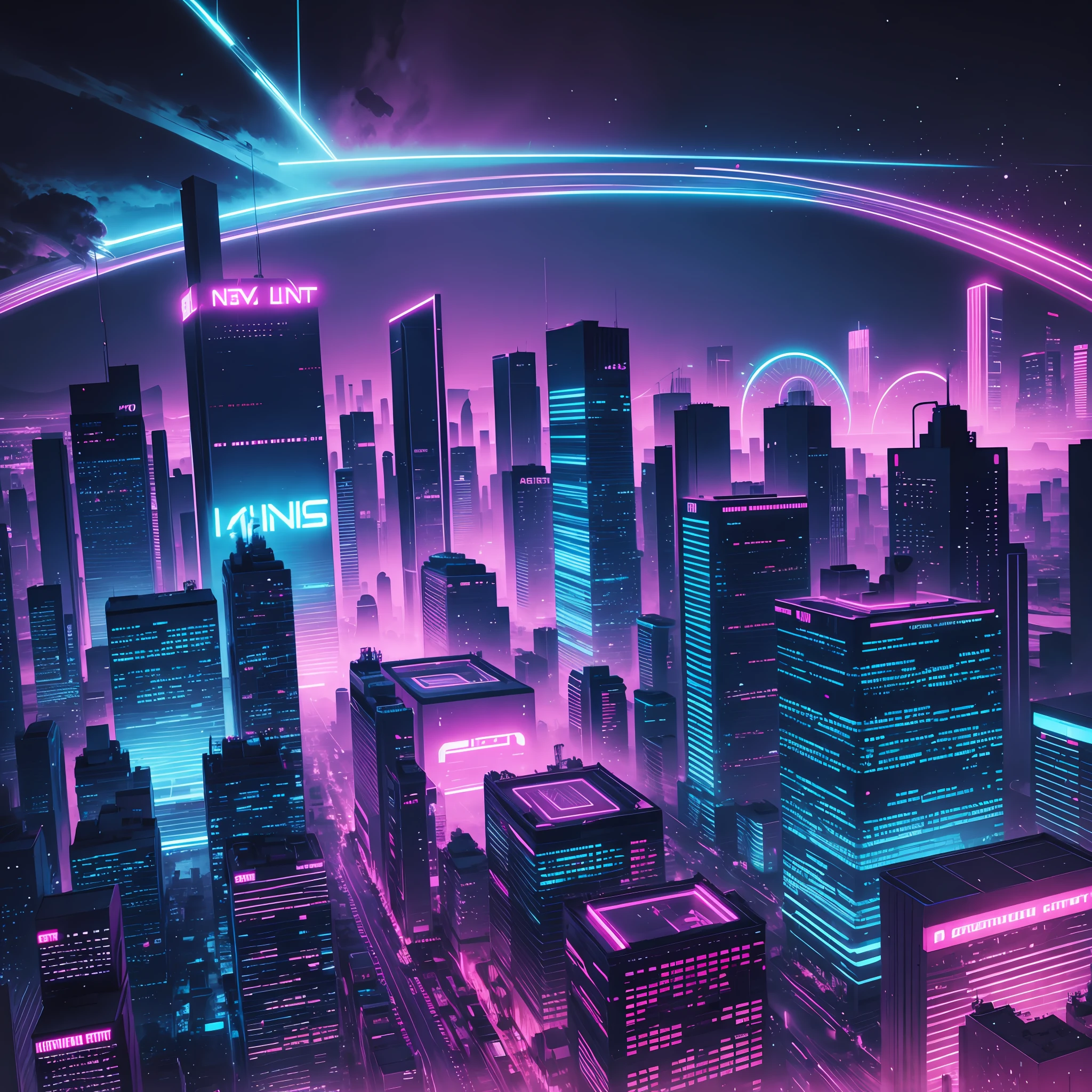 neon city, digital art --auto --s2