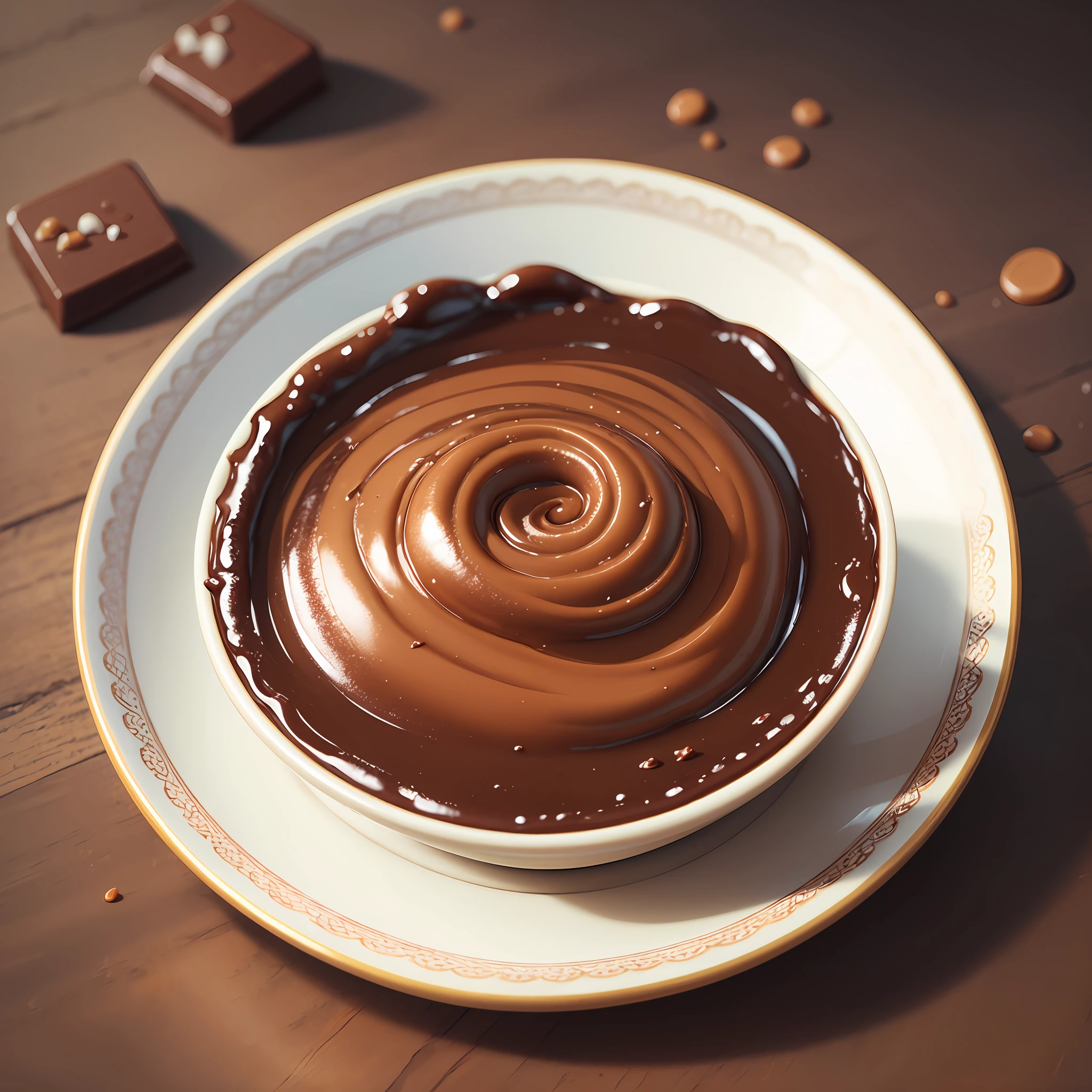 chocolate made of caramel, on the table --auto --s2