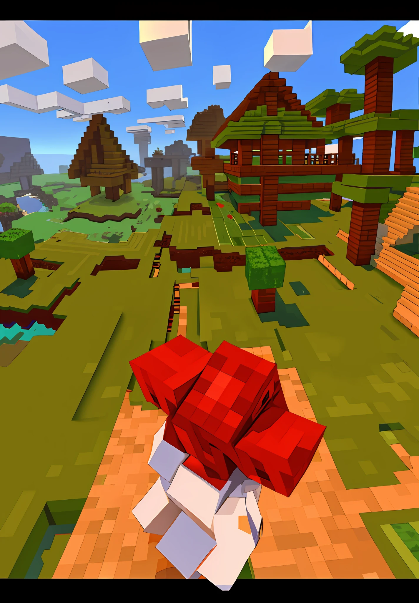 Minecraft, RTX, Masterpiece, High Quality, High Definition, Expo Reimu, Naked