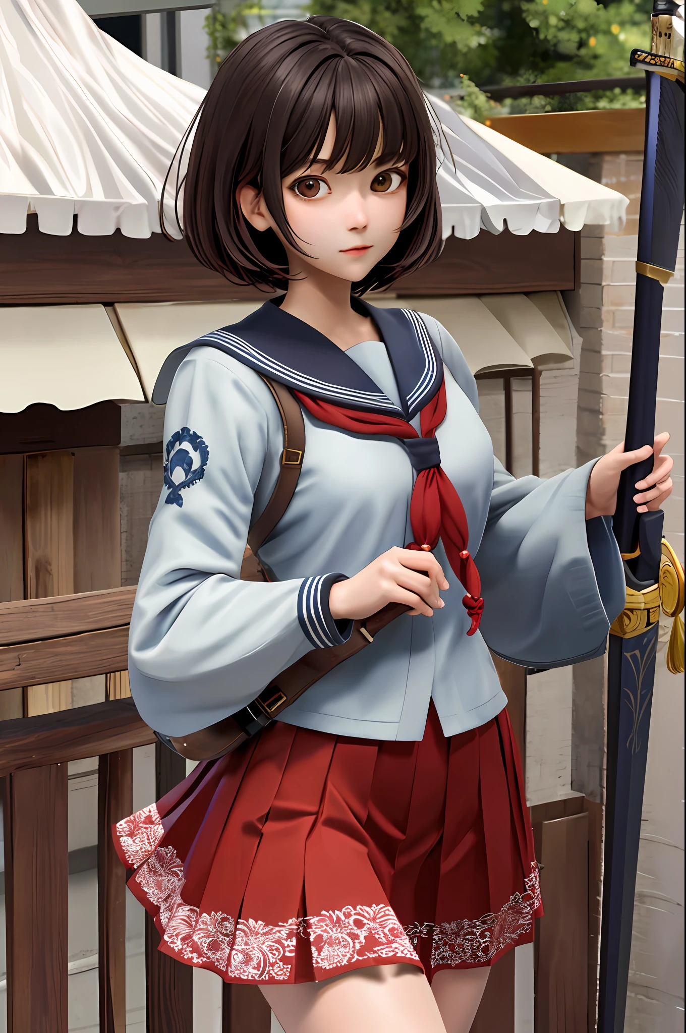 1girl, looking at viewer, serafuku, pleated skirt, holding sword,
masterpiece, best quality, 8k, detailed skin texture, detailed cloth texture, beautiful detailed face, intricate details, ultra detailed