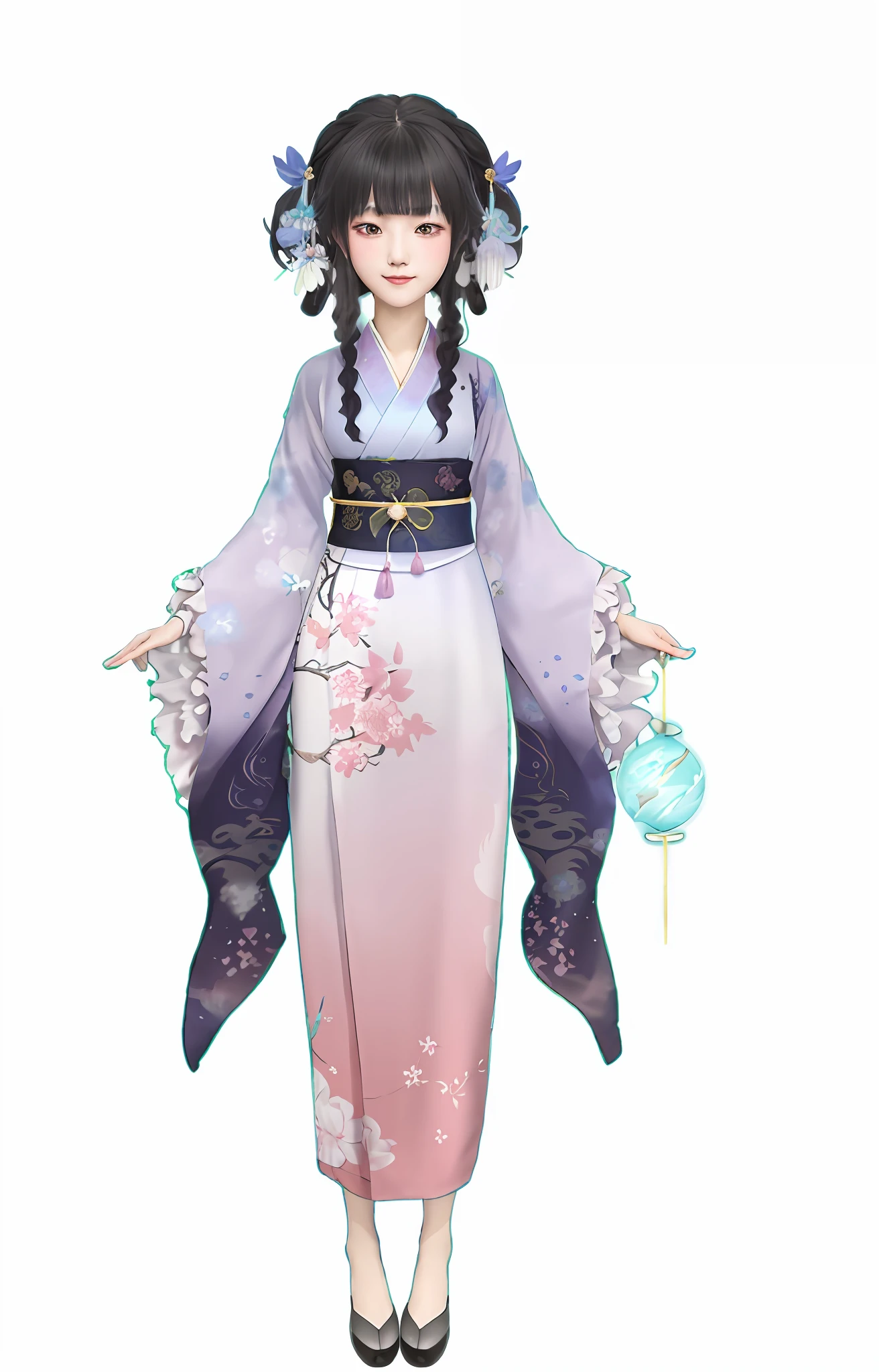 a close up of a person in a dress with a fan, lunar themed attire, full body xianxia, flowing magical robe, palace , a girl in hanfu, guweiz, ((wearing aristocrat robe)), astral witch clothes, cute anime waifu in a nice dress, pale and coloured kimono, touhou character, onmyoji