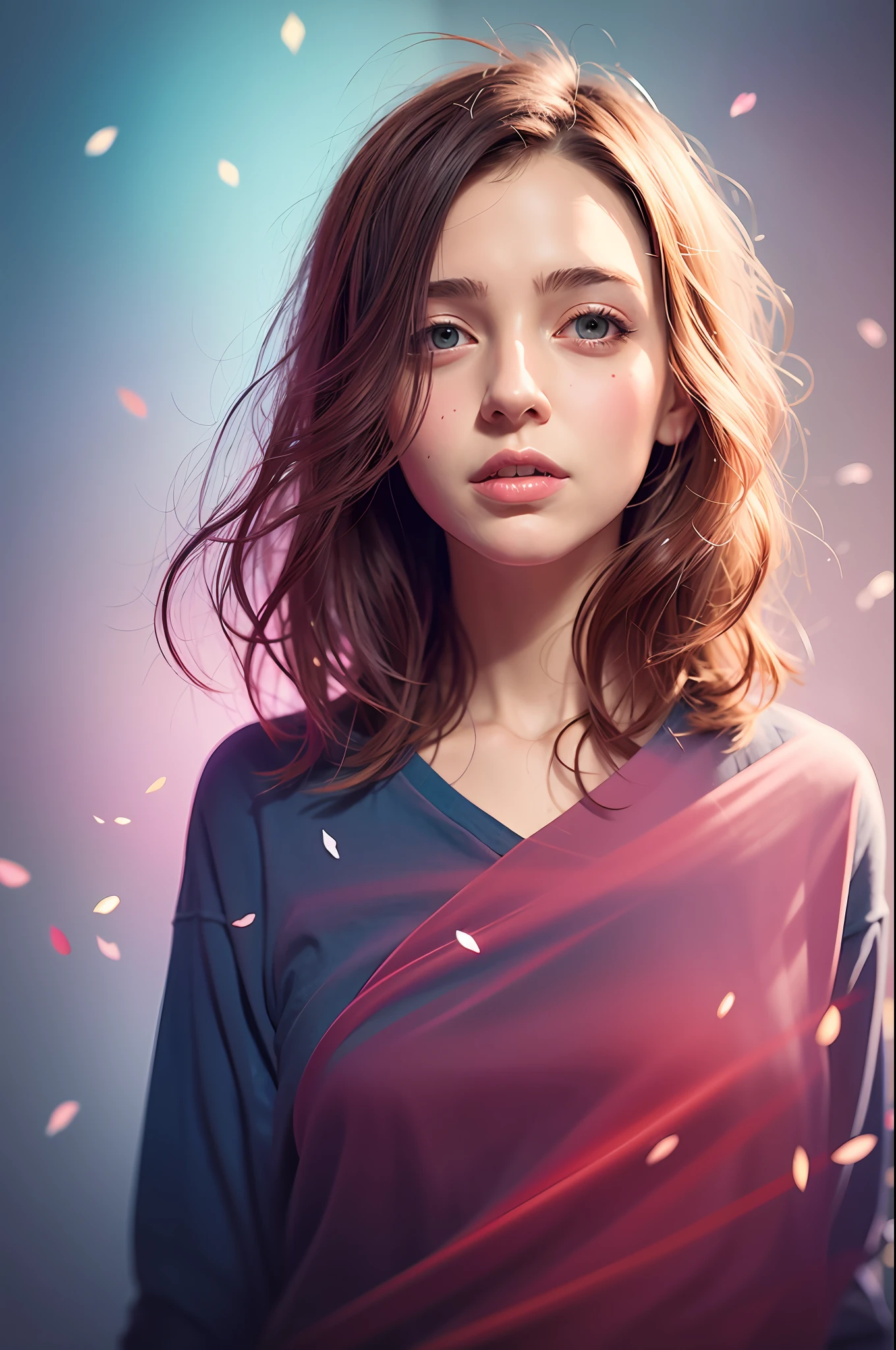 a woman by agnes cecile, luminous design, pastel colours, ink drips, autumn lights
