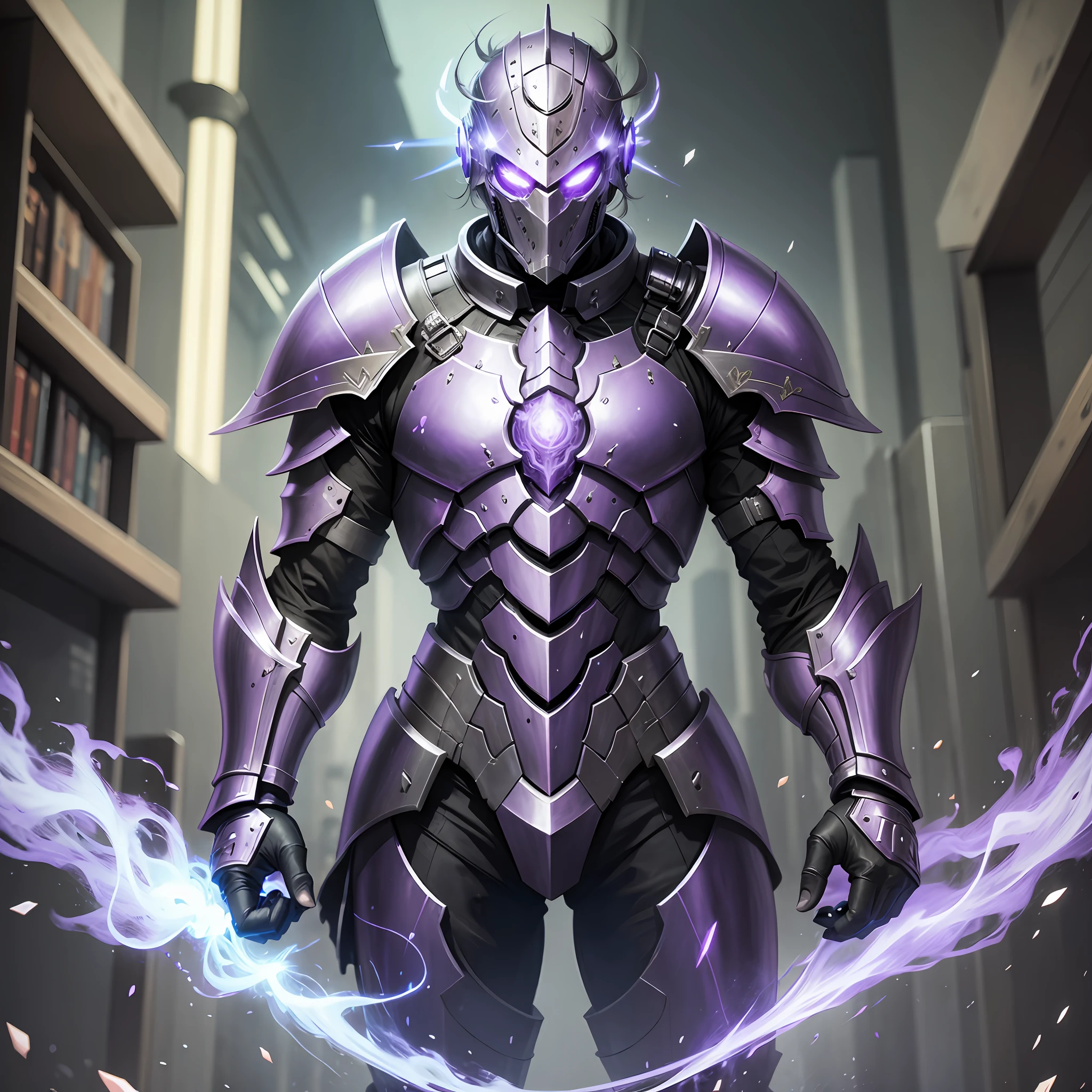 Knight, Ultrabright, Sci-fi, Ethereal Fantasy, man, purple armor