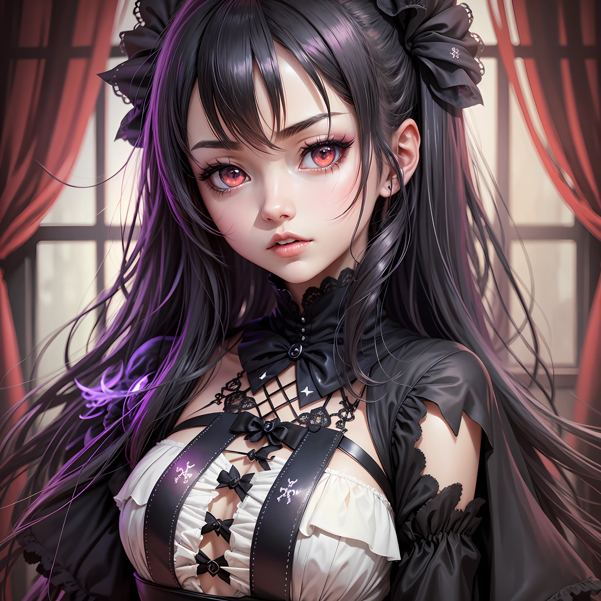 Anime characters, female, dark, gothic --auto --s2