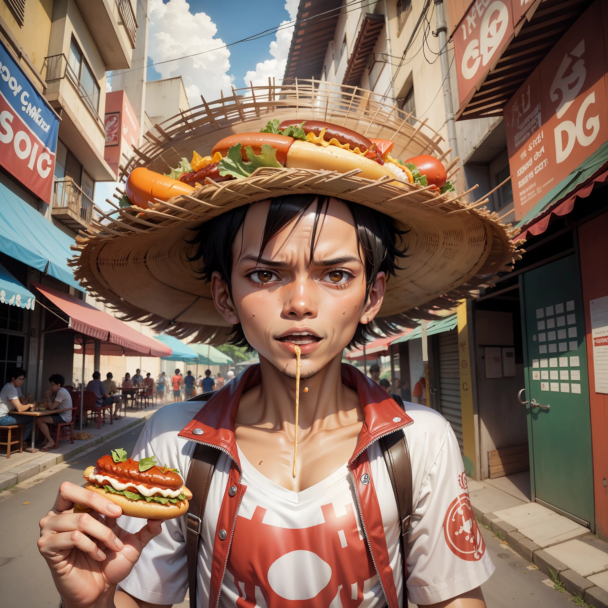 Luffy in osasco eating hotdog --auto --s2