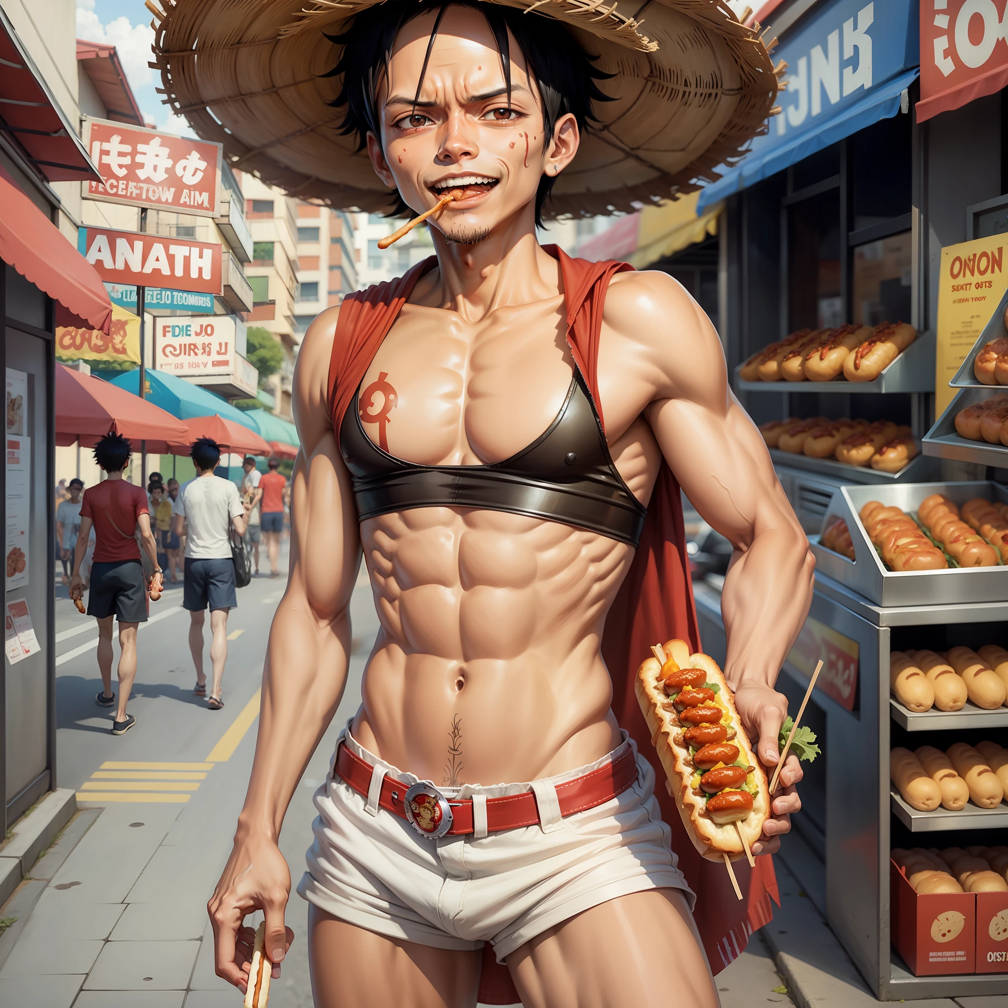 Luffy in osasco eating hotdog --auto --s2