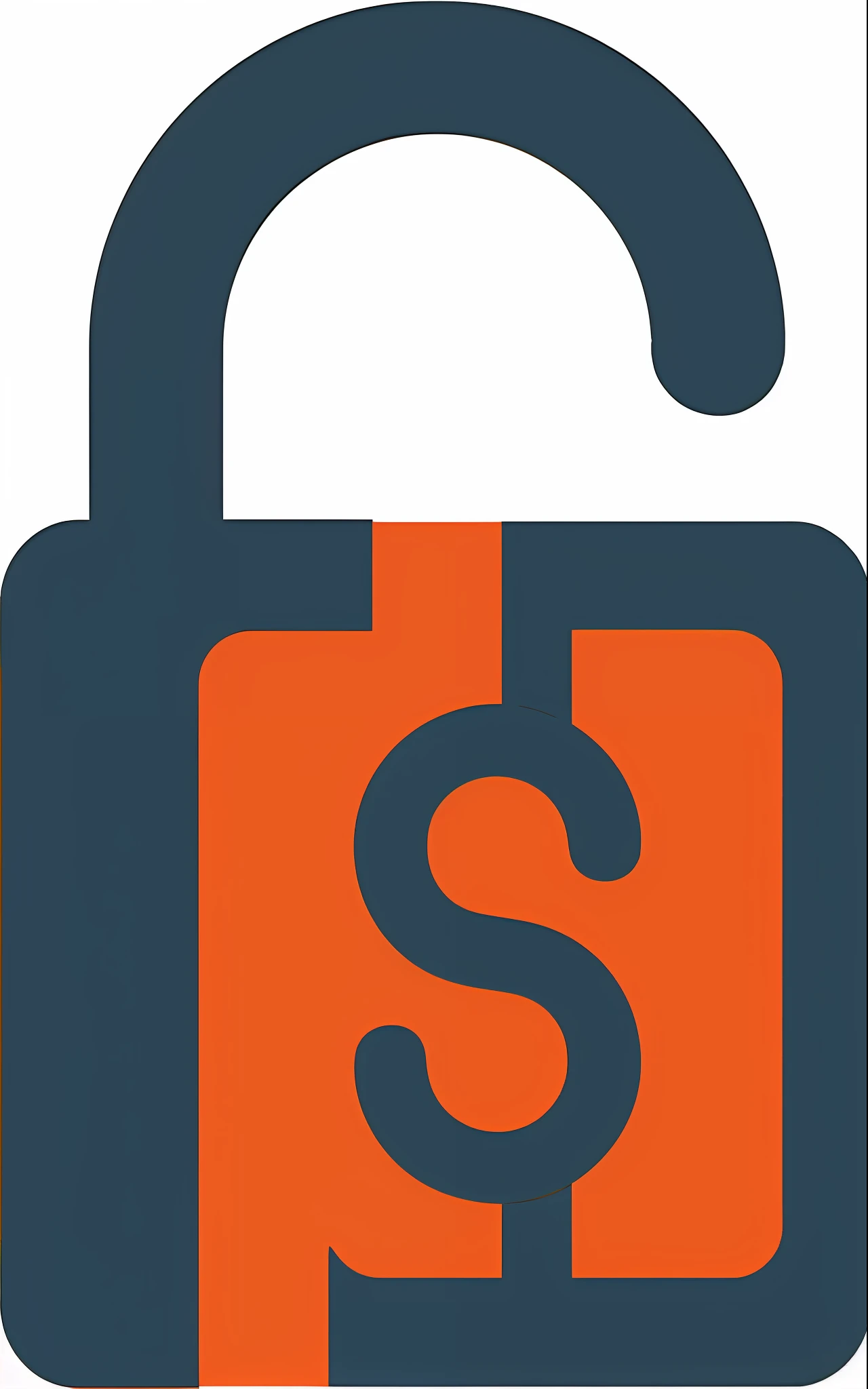 open padlock with a dollar sign, logo without text, full image, letters s, high quality screenshot, minimalist logo without text, photorealistic