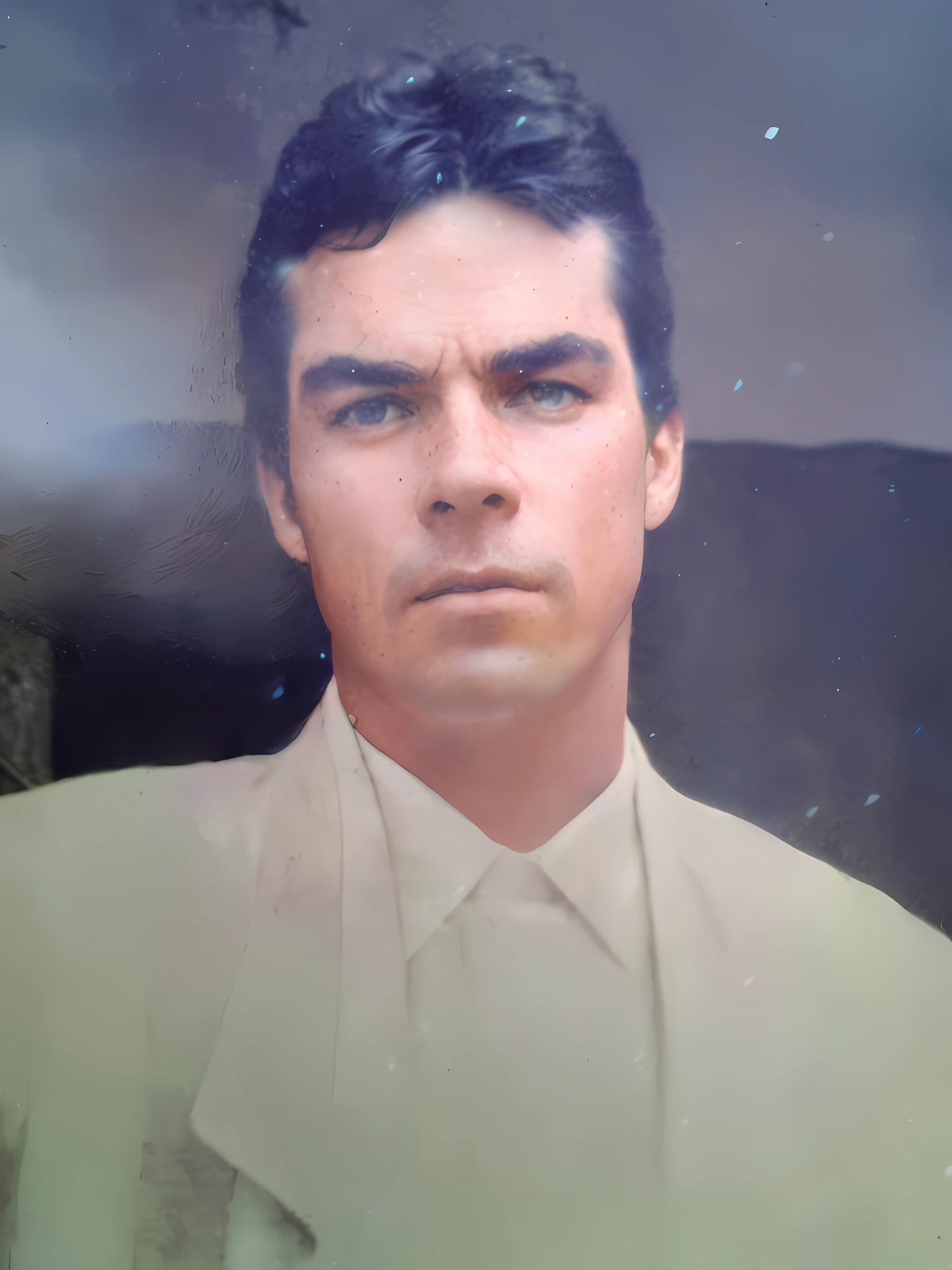 portrait of a muscular rugged warrior in a bright medieval street, ((old worn leather armor)), ((backlighting)), realistic, masterpiece, highest quality, puddle, lens flare, shade, (bloom), (chromatic aberration), by Jeremy Lipking, by Antonio J. Manzanedo, by (Alphonse Mucha), digital painting