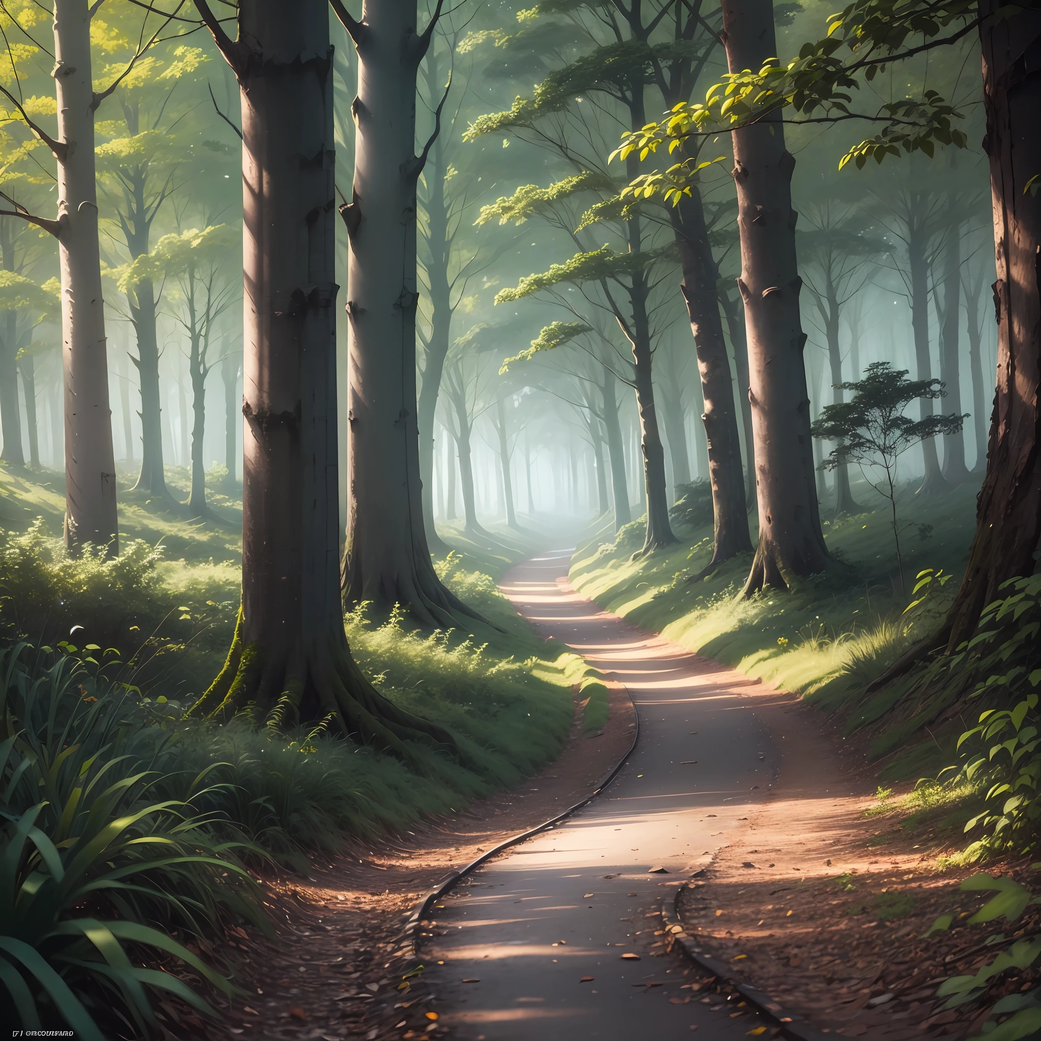 Midnight, Woodland, paisagem, solo, --auto --s2