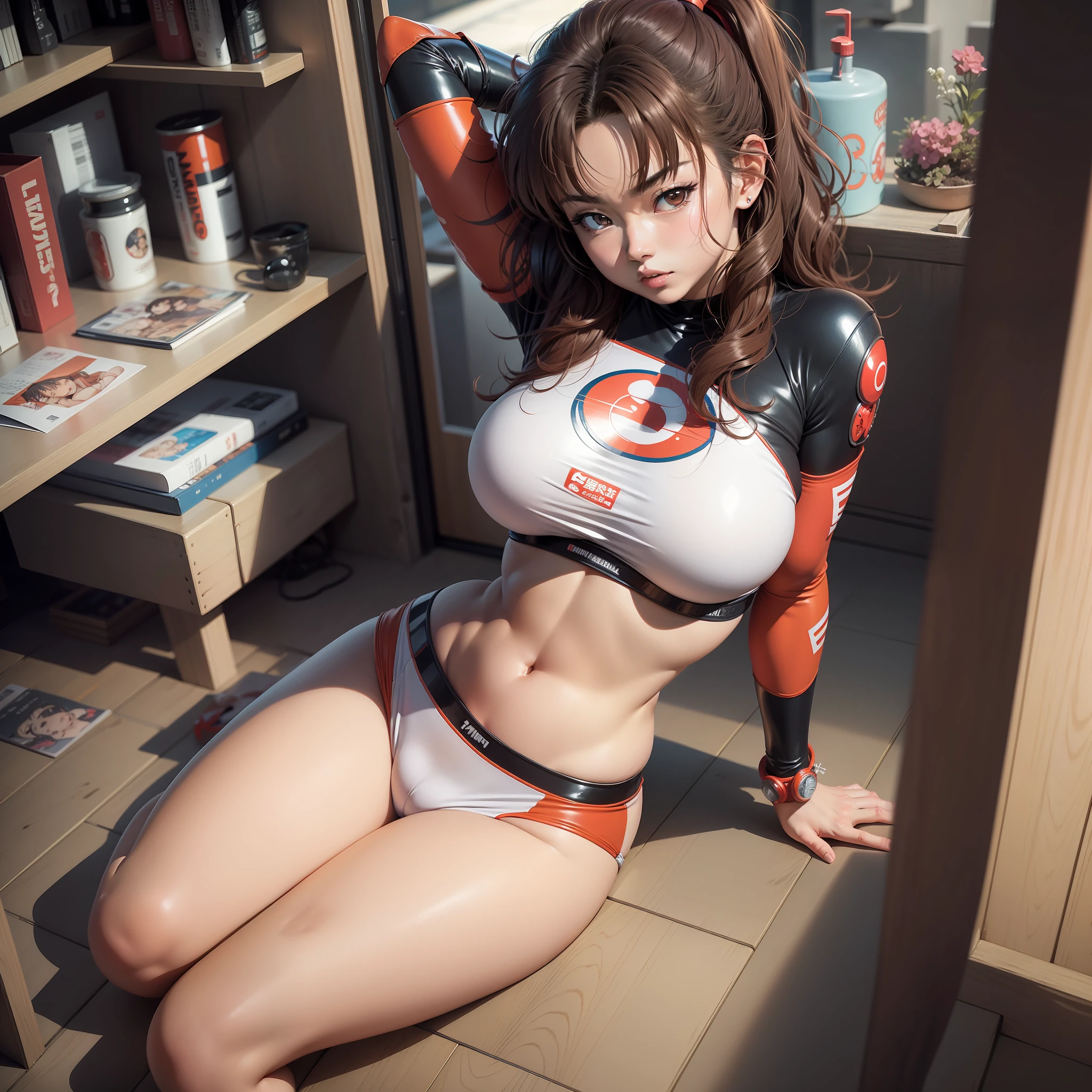 Sexy girl, Akina nakamori, sitting, lying, open-legged, anime style akira toriyama, dynamic images, dynamic poses, corrected hands,