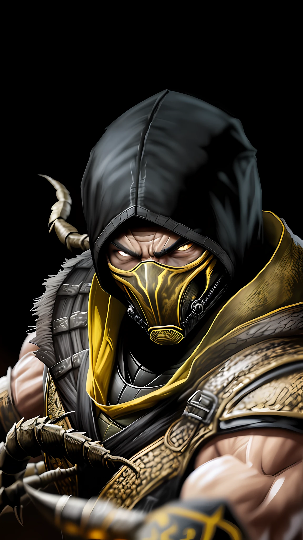 Close up Scorpion mortal kombat