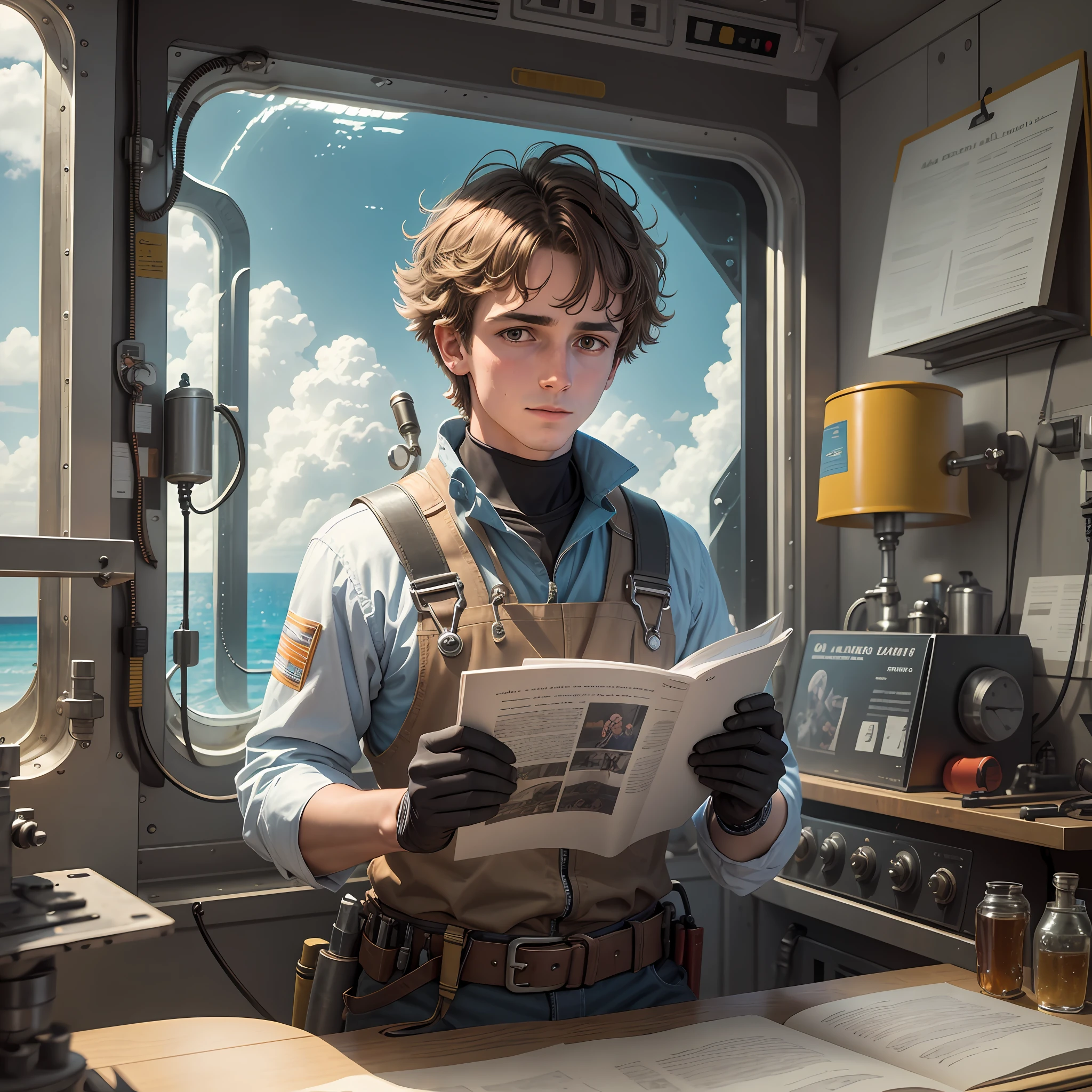 Isaac Newton was fascinated by his father's story and asked more about what it was like to work as an underwater welder. The young pilot answered his son's questions and promised to take him to see an oil rig and see the work of underwater welders with his own eyes. --auto --s2