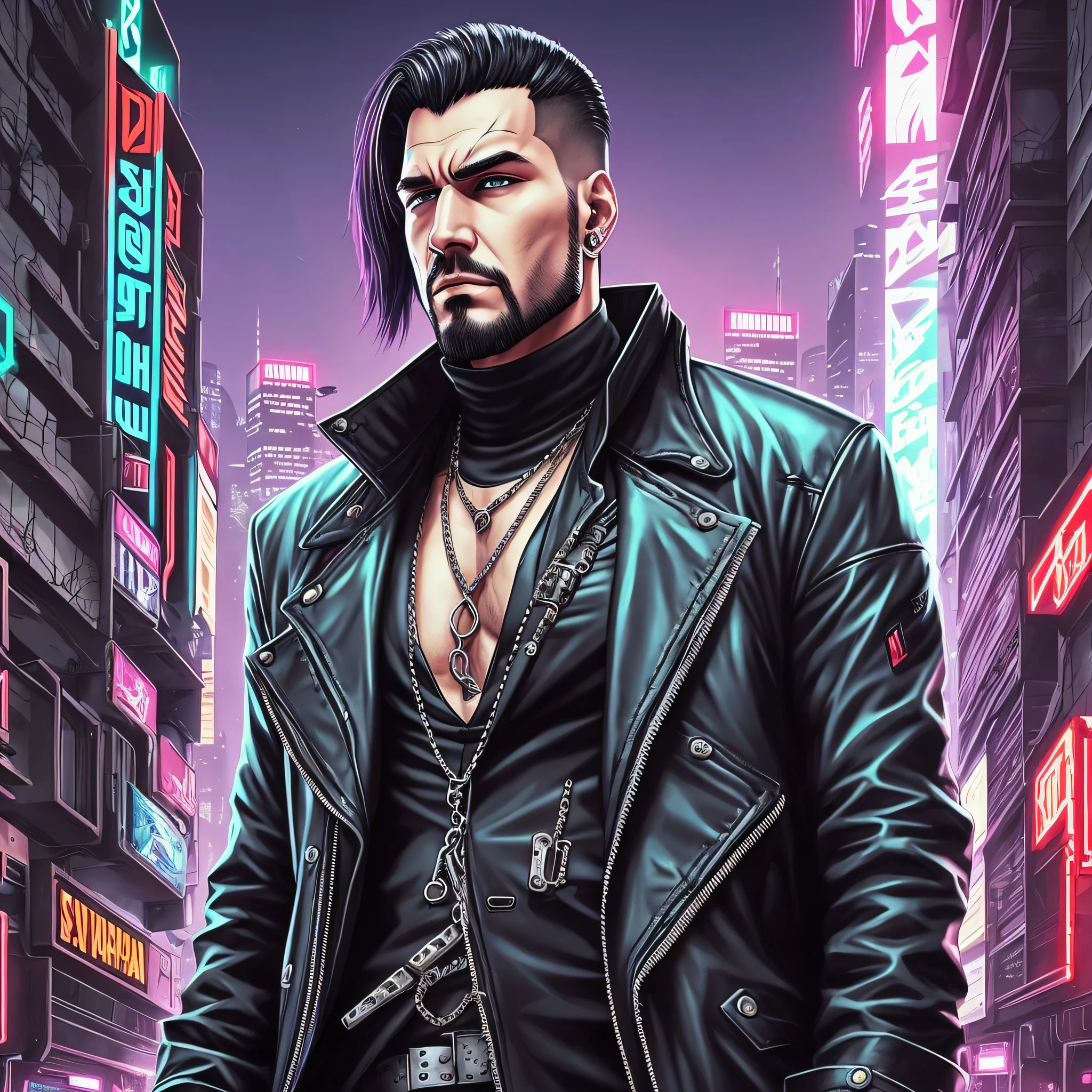 Cyberpunk style mafia guy --auto --s2