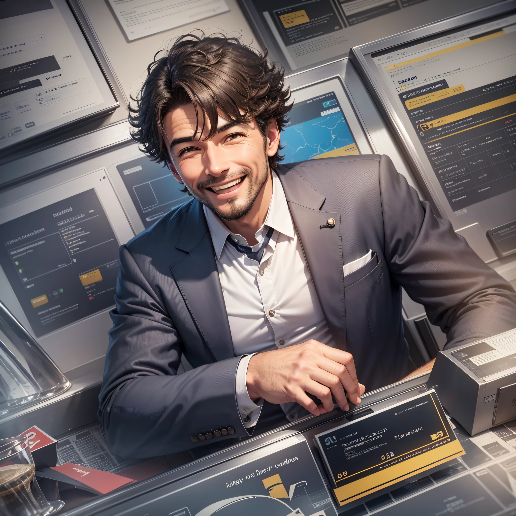 image of a happy man, who managed to sell to multiplied air miles through strategies --auto --s2