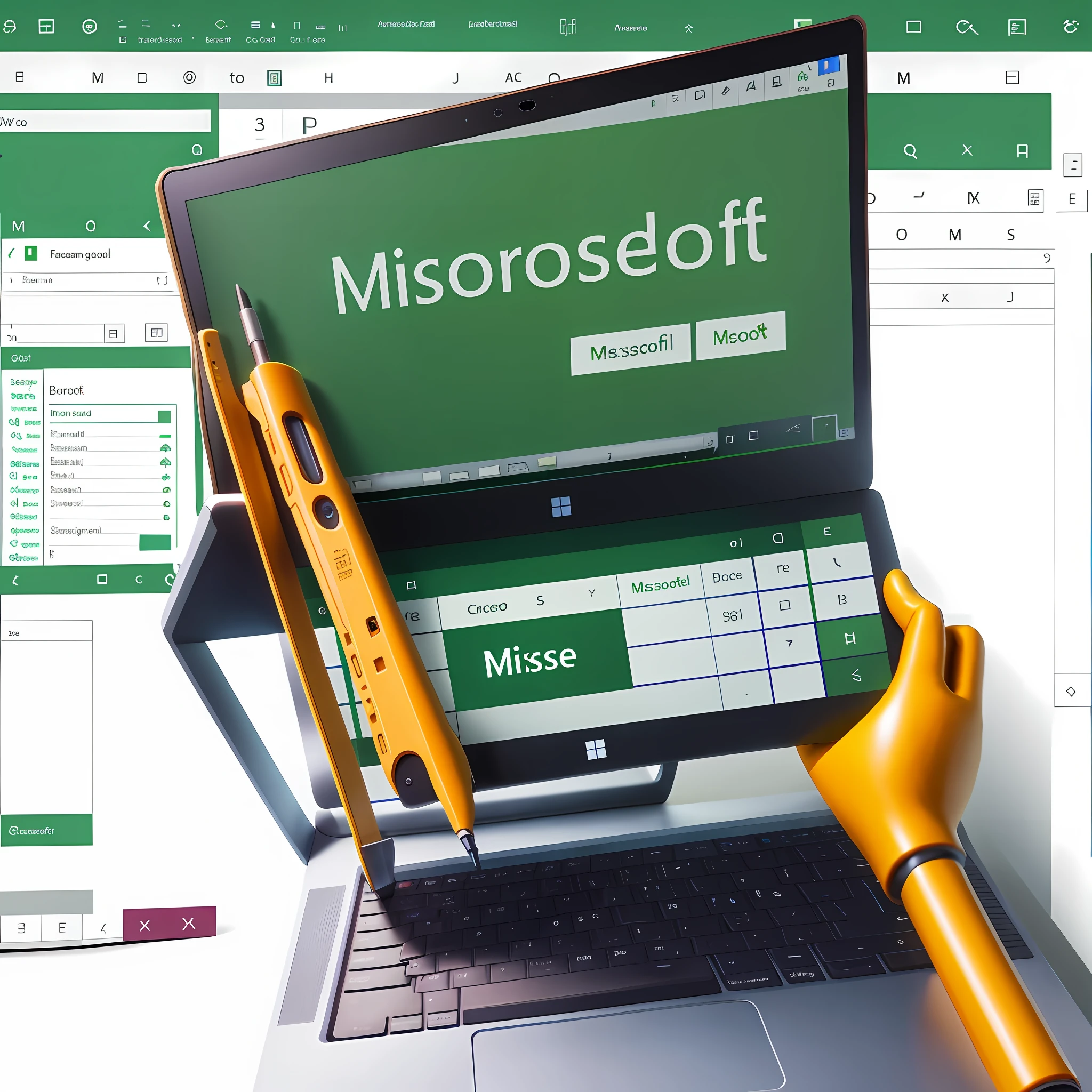 Microsoft Excel being mastered