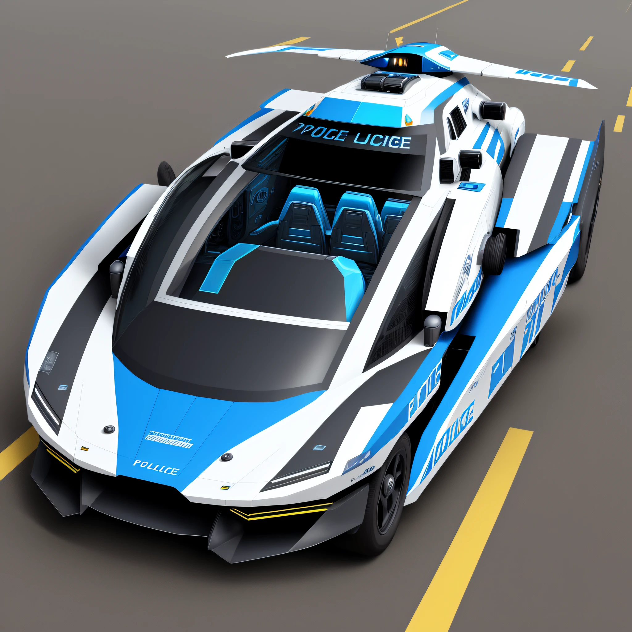 flying futuristic police car