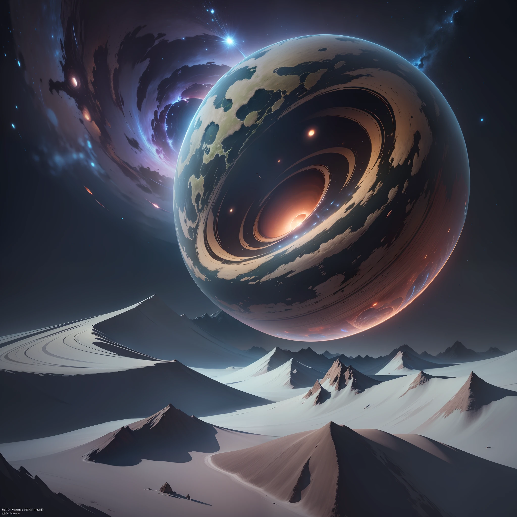wormholes, time warps, planets with possible life forms, unknown planets, spectacular views, vast universe, secret planets of nations hidden in NASA, realism, UHD, retina, high detail, super detail, texture skin, highest quality, 16k, high quality, high detail, photo quality, precise and high definition, HDR (high dynamic range), ray tracing, NVIDIA RTX, Super Resolution, Unreal 5, Subsurface Scattering, PBR Texturing, Post-Processing, Anisotropic Filtering, Depth of Field, Maximum Clarity and Sharpness, Multi-Layer Textures, Albedo Maps, Specular Maps, Surface Shading, Accurate Simulation of Light Material Interactions, , Octane Rendering, Two-tone lighting, low ISO, white balance, (16k, RAW photo, highest quality, masterpiece: 1.8), (realistic, photorealistic: 1.45),