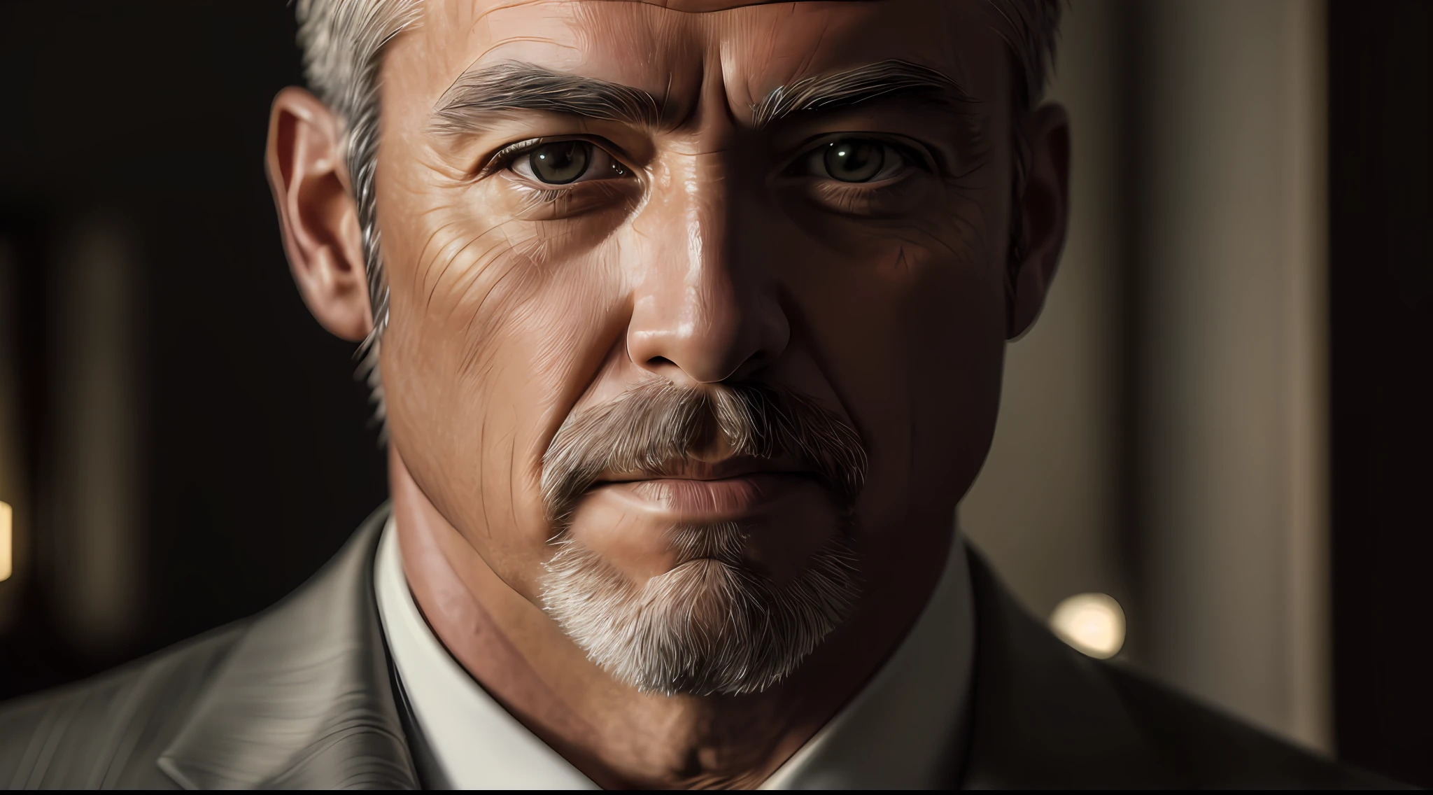 (masterpiece, photorealistic, raw,:1.4), (extremely complex:1.2), close-up, cinematic light, side lighting, ultra high resolution, best shadow, RAW, upper body, old, wearing suit,