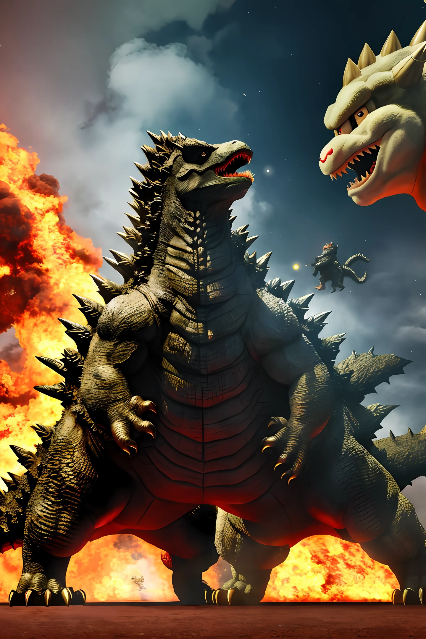 Godzilla vs Bowser