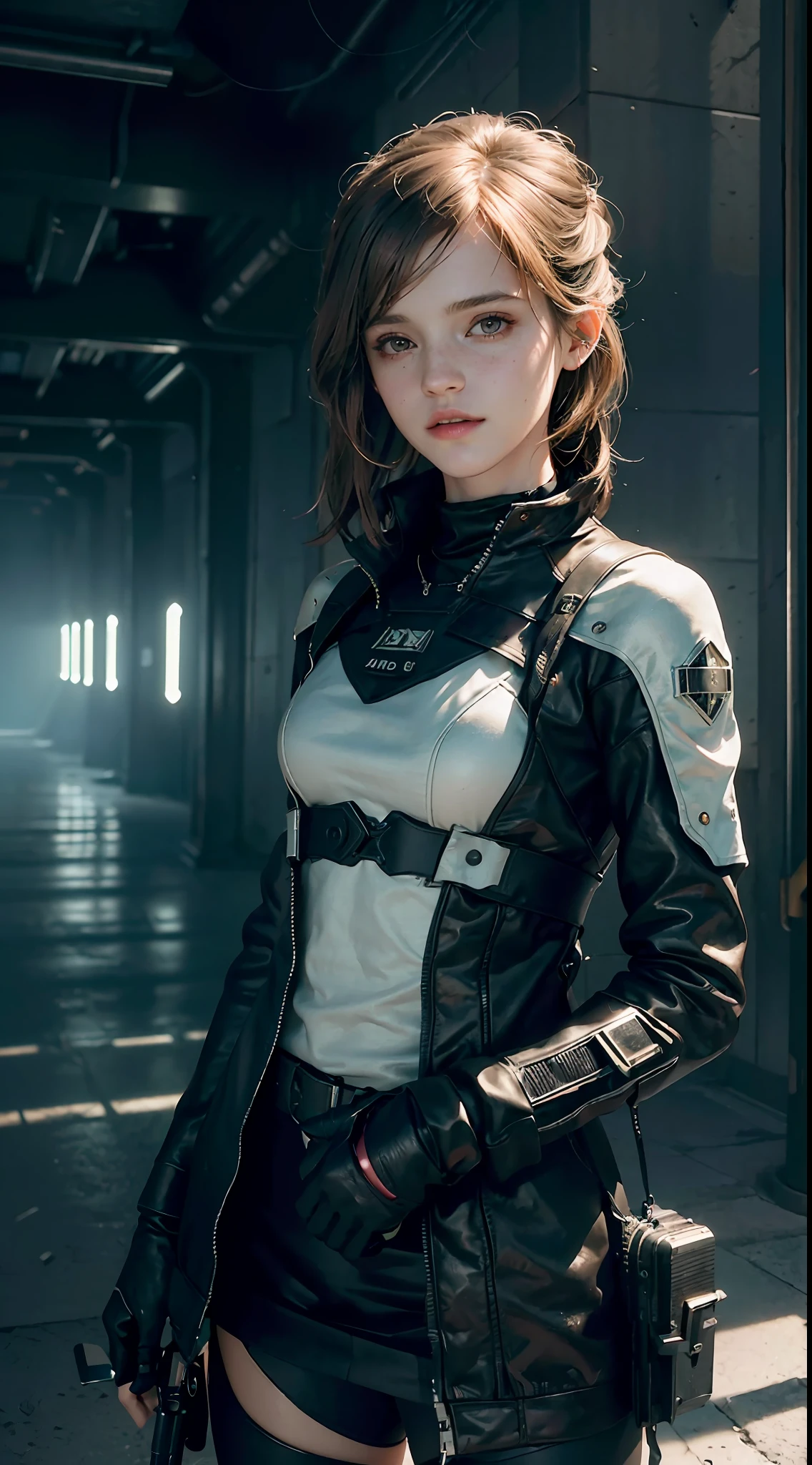 ((Best Quality)), ((Masterpiece)), (Detailed: 1.4), 3D, An Image of Emma Watson Cyberpunk,HDR (High Dynamic Range),Ray Tracing,NVIDIA RTX,Super-Resolution,Unreal 5,Subsurface Dispersion, PBR Texture, Post-processing, Anisotropic Filtering, Depth of Field, Maximum Clarity and Sharpness, Multilayer Textures, Albedo and Specular Maps, Surface Shading, Accurate Simulation of Light-Material Interaction, Perfect Proportions, Octane Render, Two-Tone Lighting, Wide Aperture,Low ISO,White Balance,Rule of Thirds,8K RAW,