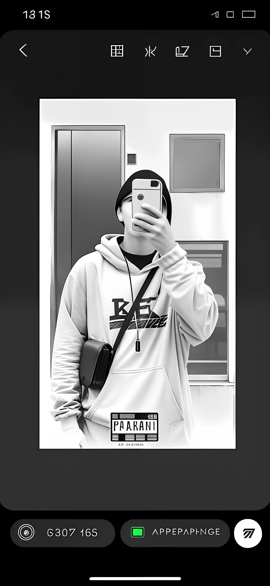 a closeup of a drawing of a man with a small beard in a green cap taking a picture with cell phone on his face, album art cover, new album cover, album cover!, official art, rap album cover, bladee from drain gang, album cover, by The Mazeking, pingado, rap album cover art, Detailed cover art, paid art, phonk album cover, music album cover, nostalgic vibes