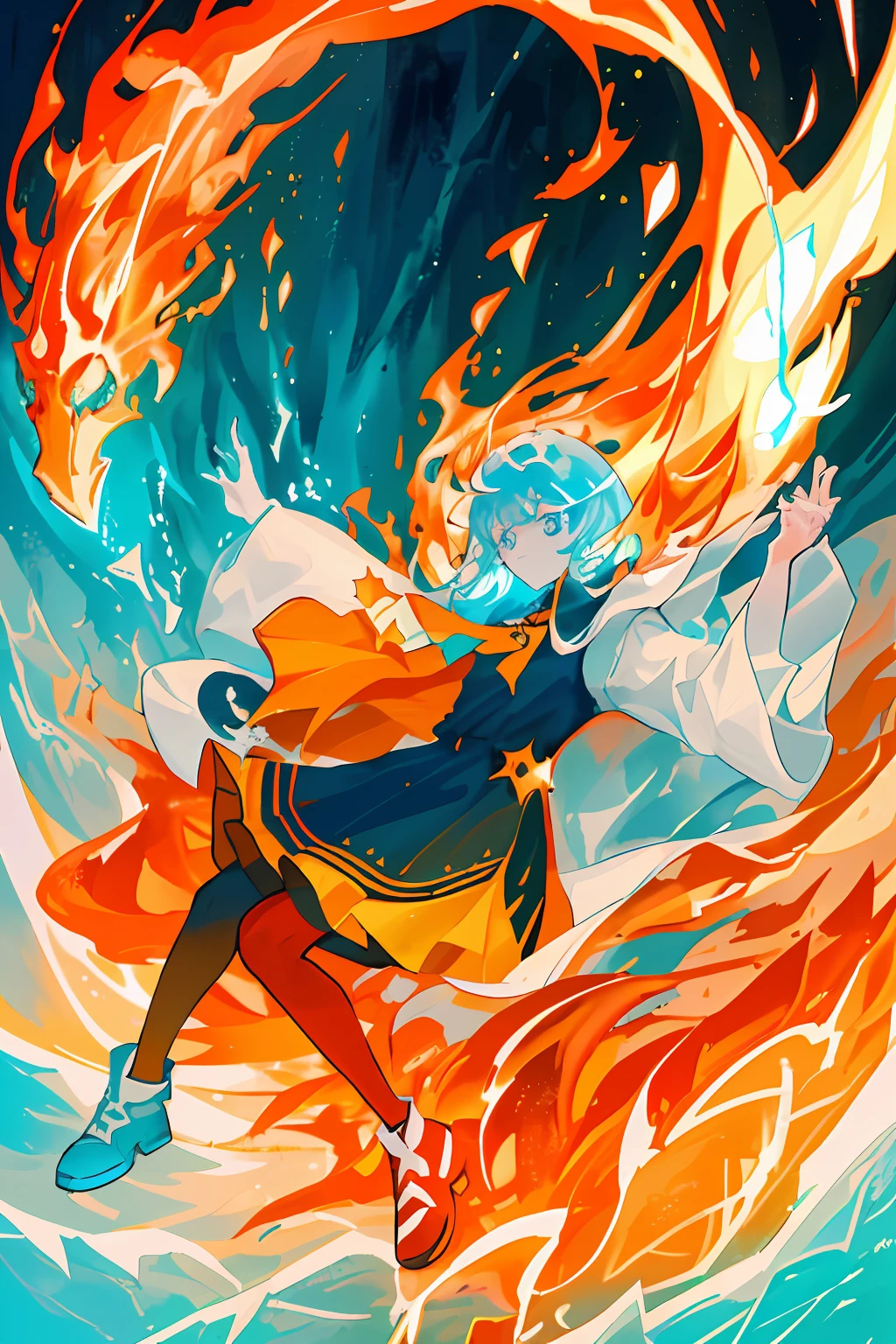 A logo features the prominent text "Submarine Torch" with a vibrant blue background. The letter "T" will be based on a fiery material or convey a sense of warmth, while the letter "S" will be made of water.

Image details:
- Background: A deep and vibrant shade of blue fills the image's background, conveying the sensation of an underwater environment.
- Letter "T": The letter "T" will have a fiery appearance, resembling a flame. It can be stylized with curved and irregular shapes, mimicking the dancing form of a fire flame. Colors used in the letter "T" can include shades of orange, red, and yellow, representing heat and fire.
- Letter "S": The letter "S" will be formed by elements reminiscent of water. It can have a fluid and undulating appearance, with drops or shapes resembling waves. Colors such as light blue and white can be used to represent water.

The combination of the fire element in the letter "T" and water in the letter "S" represents the contrast between the two elements and relates to the theme of the "Submarine Torch" store.