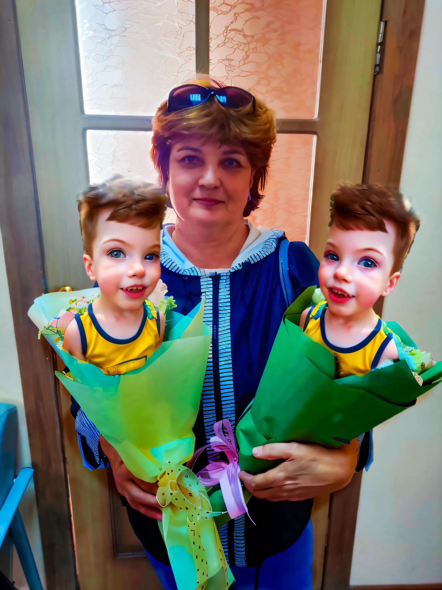 a woman with two boys and a bouquet of flowers, Nadia Rusheva, Olga Rozanova, Christopher Jefarovich, Miroslava Sviridova, Silvia Dimitrova, Maria Bashkirtseva, Igor Grabar, Nina Petrovna Valetova, Maximilian Vanka