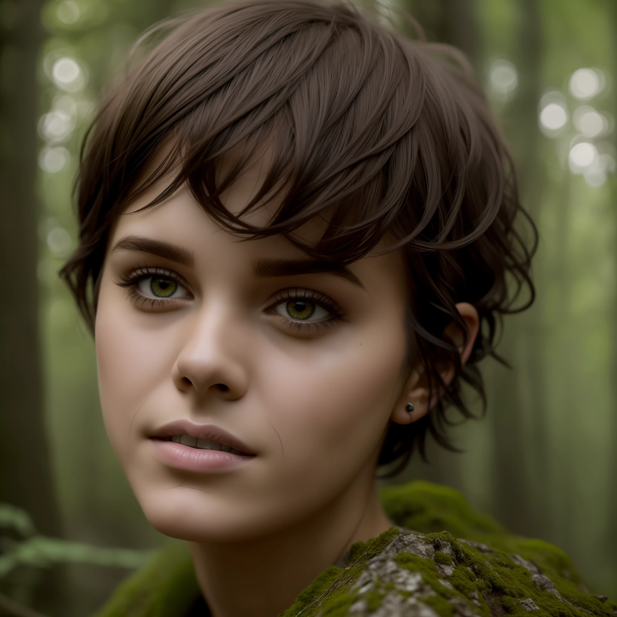 best quality, ultra high res, detailed face, realistic face, raw photo, grizly bear on background
emma watson sits on a rock, ultradetaled white eyes, pale skin, (ketch of woman full body), (((full length frame))), (fluorescent yellow short hair:1.1), 
((scary crooked damaged trees on background)), (fireflies on air), midnight
short bobcut hair style, curly, (cheeky smile:0.9), (oppressive atmosphere:1.6), forest moss, fog, haze,  creepy, (scary shadows:1.1), muted colors,
natural skin texture, subdued lighting, (incredible skin detail:1.1), (natural skin:1.1), ultradetailed, (intricately detailed, fine details, hyperdetailed), cinematic, hyperrealistic,
hyper realism soft light, studio lighting, diffused soft lighting, shallow depth of field, sharp focus bokeh,