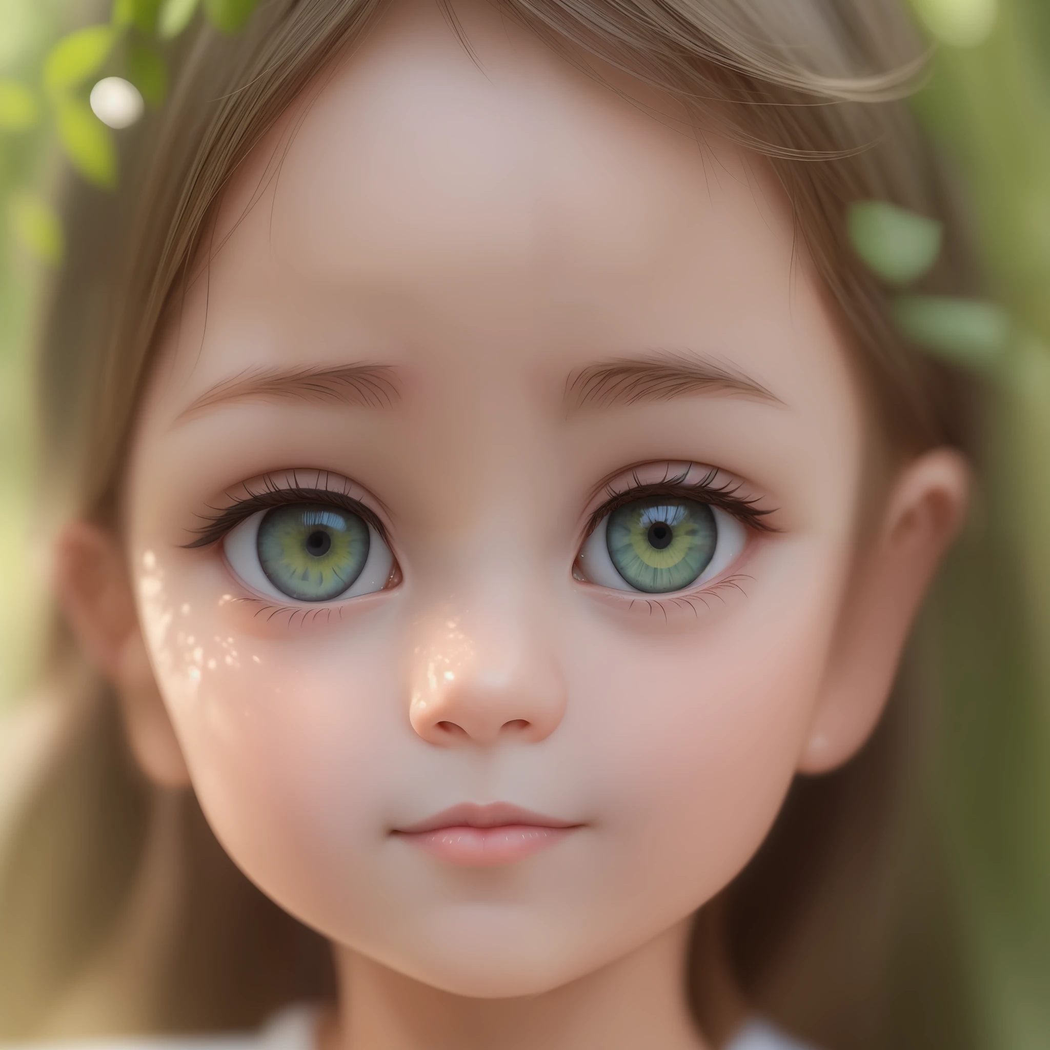 RAW photo, portrait photo of a cute baby in delicate pink clothes, face looking from the front, masterpiece, best quality, high quality, high resolution, high quality textures, high quality shadows, high detail, beautiful details, fine details, extremely detailed computer graphics, detailed textures, realistic faces, realistic, colorful, delicate, cinematically delicate face, beautiful and delicate detailed eyes,  perfect facial proportions, high skin details, skin details, very detailed face, gorgeous green eyes, [chubby], charming, with rosy cheeks and cheerful bright eyes, gorgeous (Rembrandt lighting), Zeiss lens, ultra-realistic (highly detailed skin: 1.2), 8k uhd, DSLR, bright frame, high quality, Fujifilm XT3, (nature in the background)