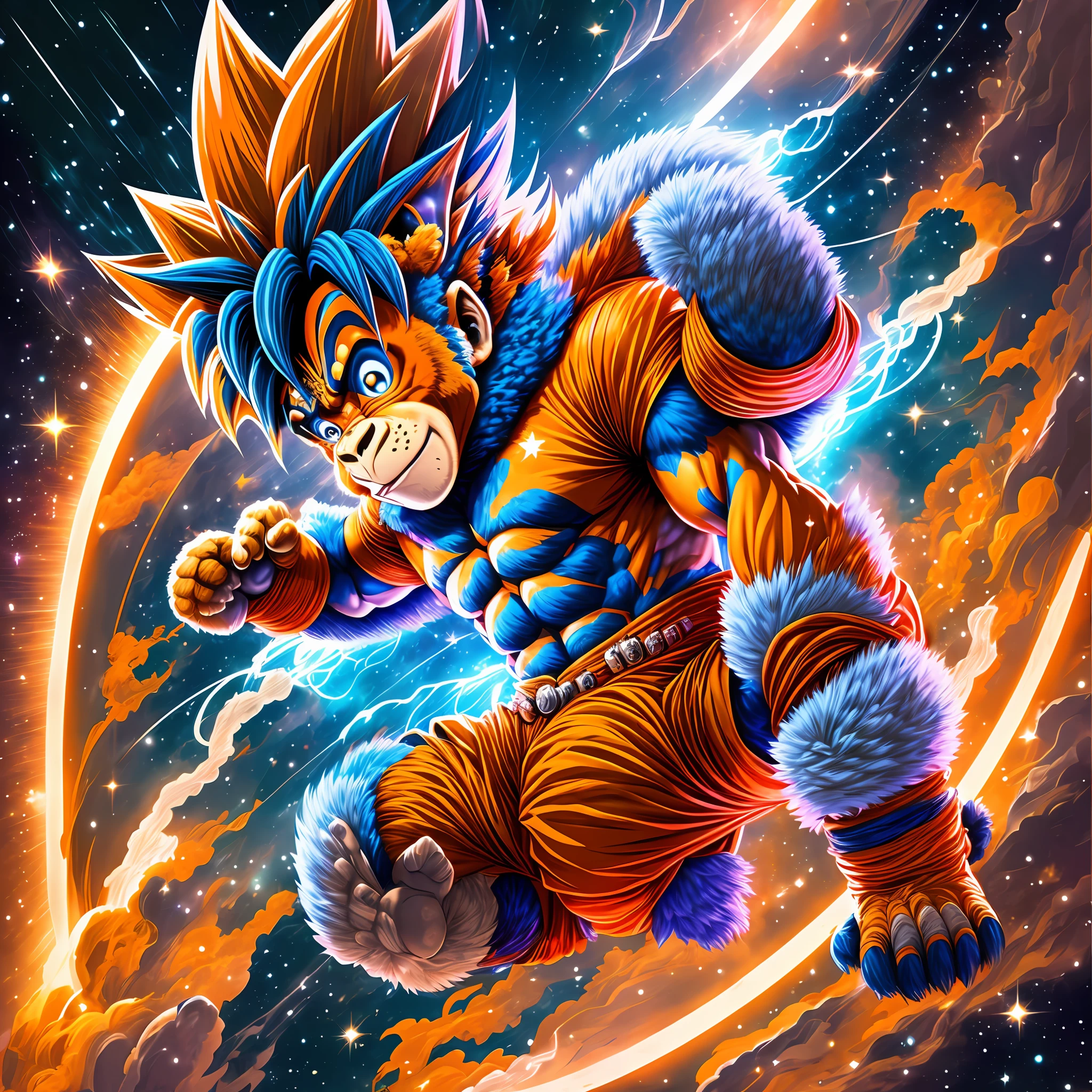 Goku in gorilla form in space --auto --s2