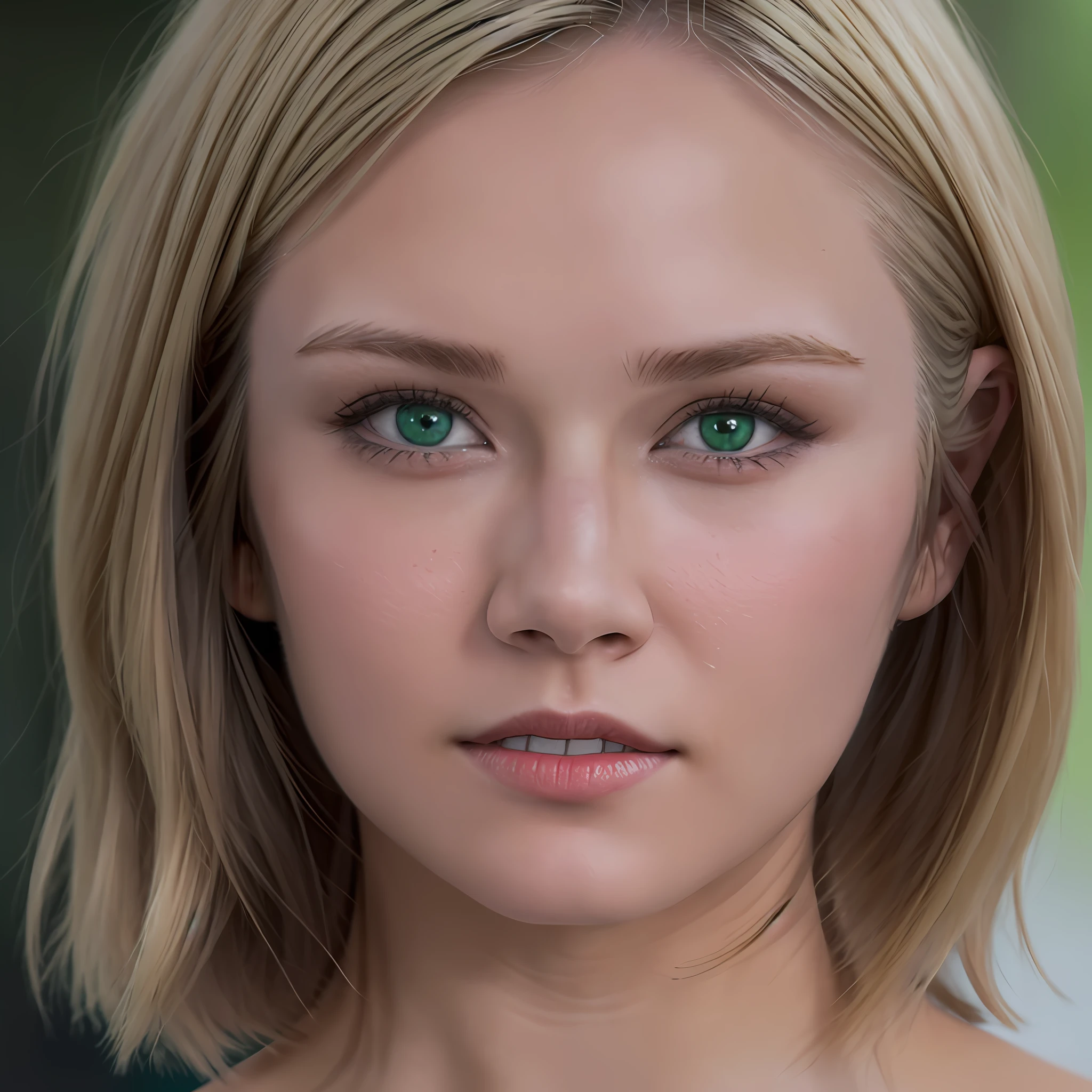 (1woman), (dressed casually), (short blonde hair+green eyes), (super details, better quality, lighting), (HD+8k+UHD)