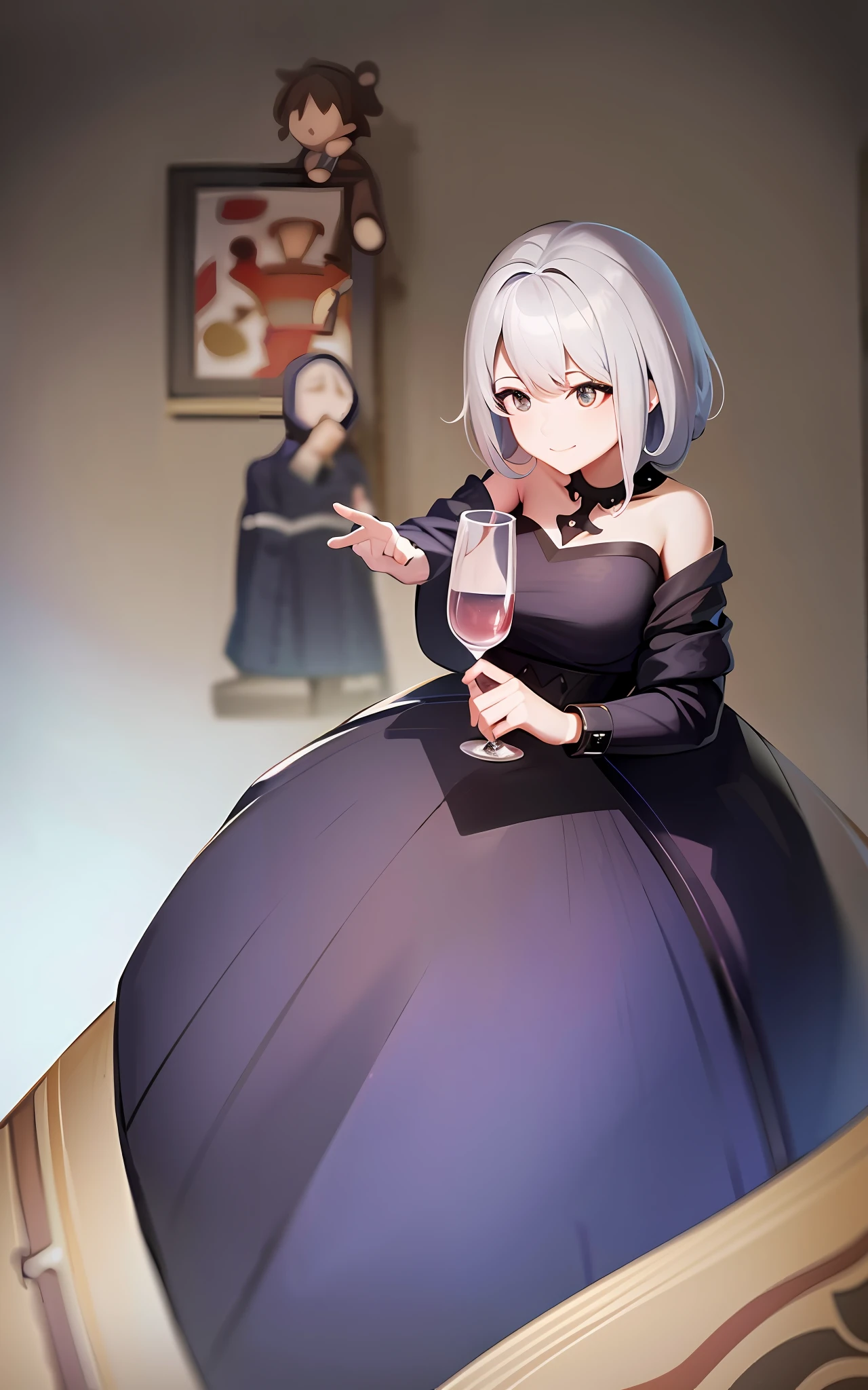 there is a woman that is smiling and holding a wine glass, she is about 7 0 years old, 7 0 years old, 70 years old, she is about 6 0 years old, by Nándor Katona, 5 5 yo, profile image, taken in the early 2020s, 4 5 yo, magalie villeneuve