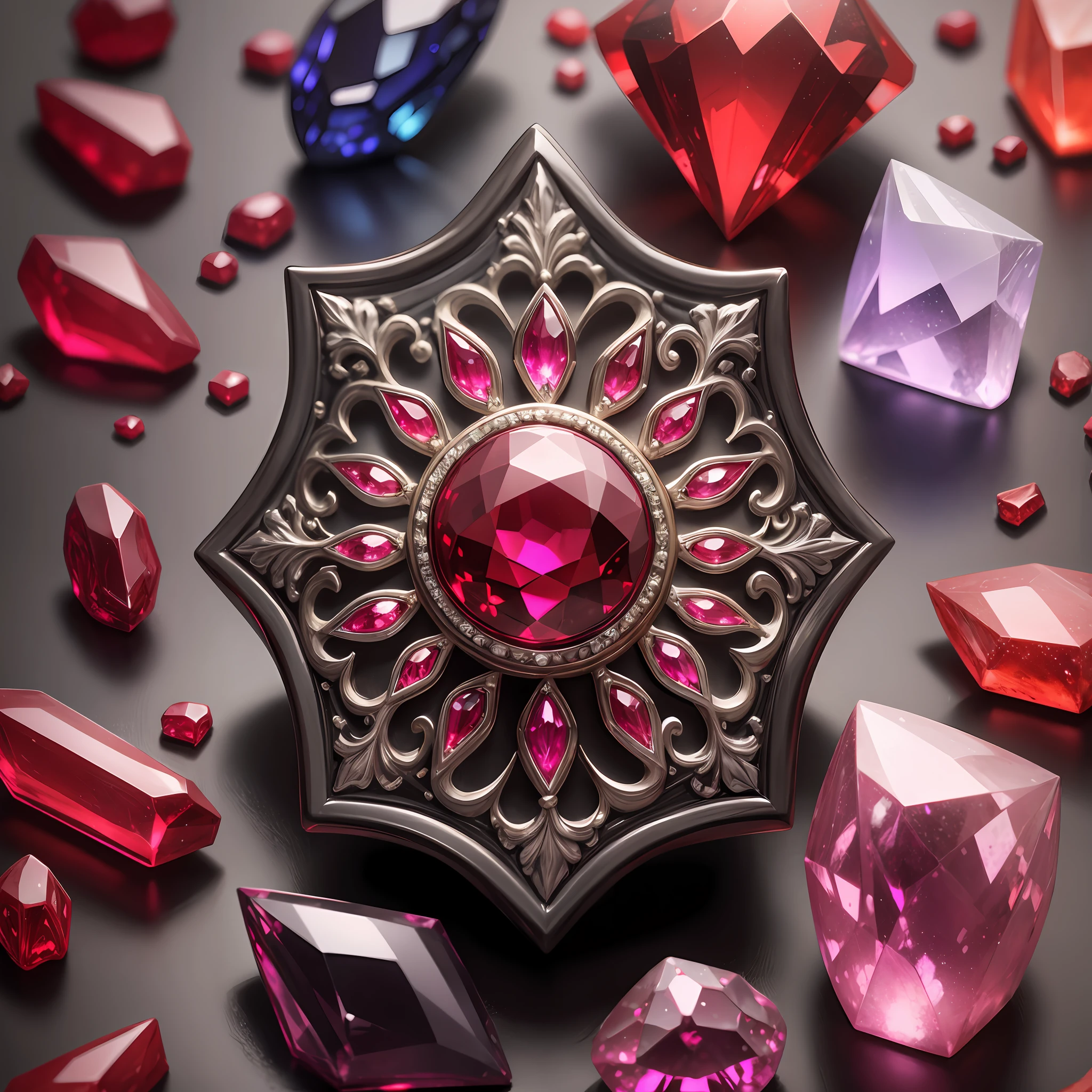 Ruby stone, precious stones, details, sample --auto --s2