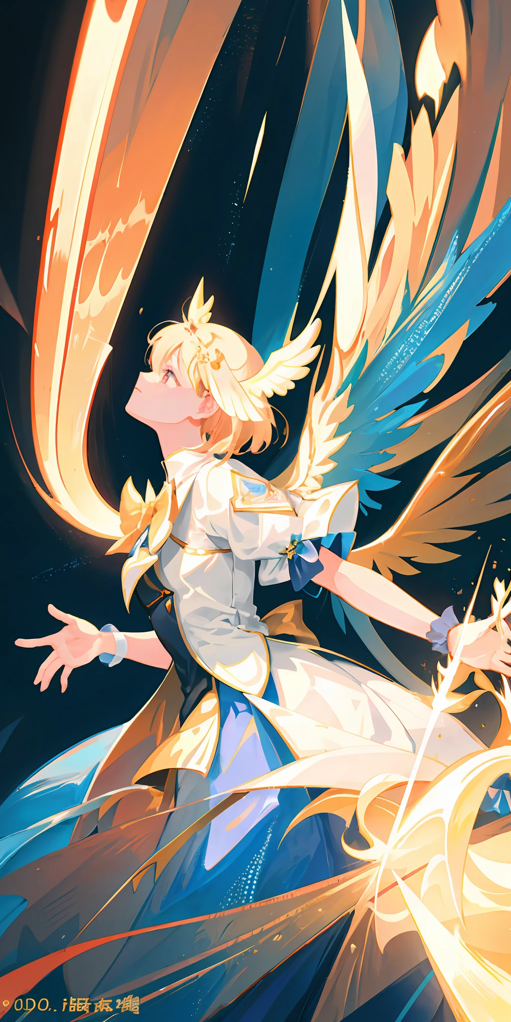 delicate and beautiful CG artwork),(best quality, ultra-detailed, high resolution),(dynamic angle, dynamic lighting),(1 girl), wings