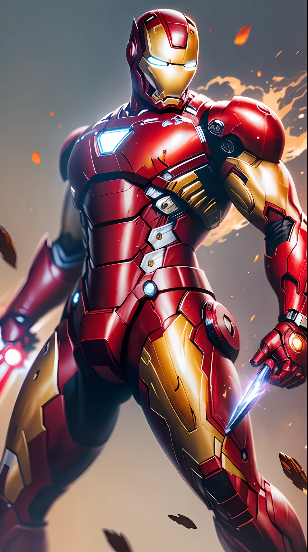 (Iron man with ant-man head in hand and in other hand a golden axe with blood dripping) 8k, uhd, severe low lighting, high quality, sharp focus, fujifilm XT3 --auto --s2