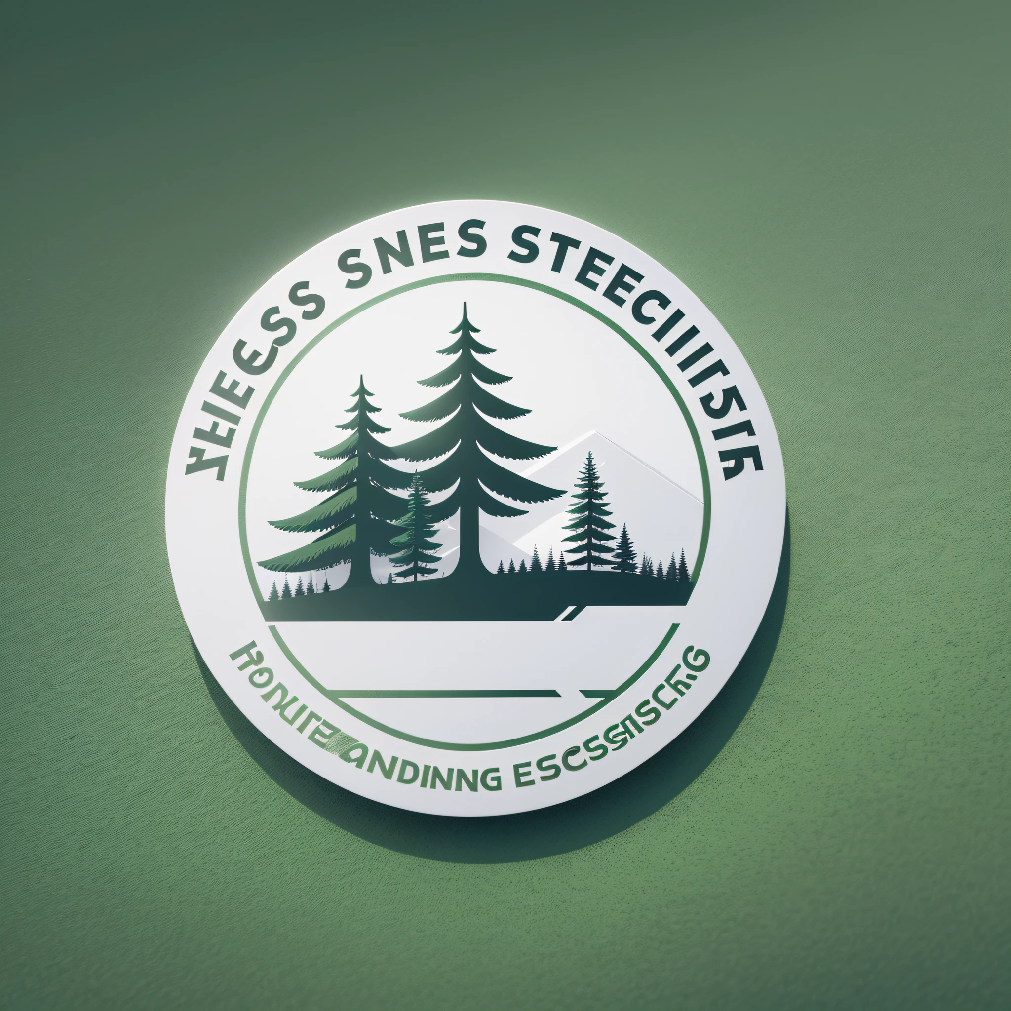 minimalist logo for the Center for Studies in Forest Engineering, name of the Center for Studies in Forest Engineering, the logo represents forest engineering and drone, white background, front, 1 minimalist logo, engineering gear, --auto --s2