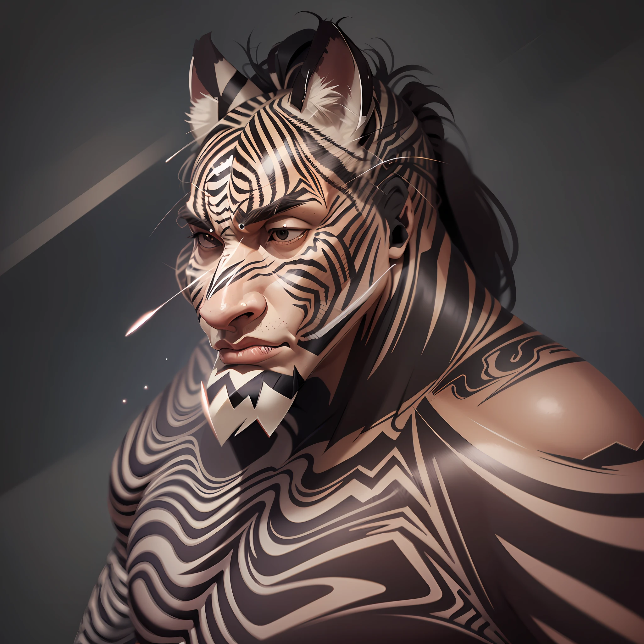 Strong man with Zebra head (Realistic) --auto --s2