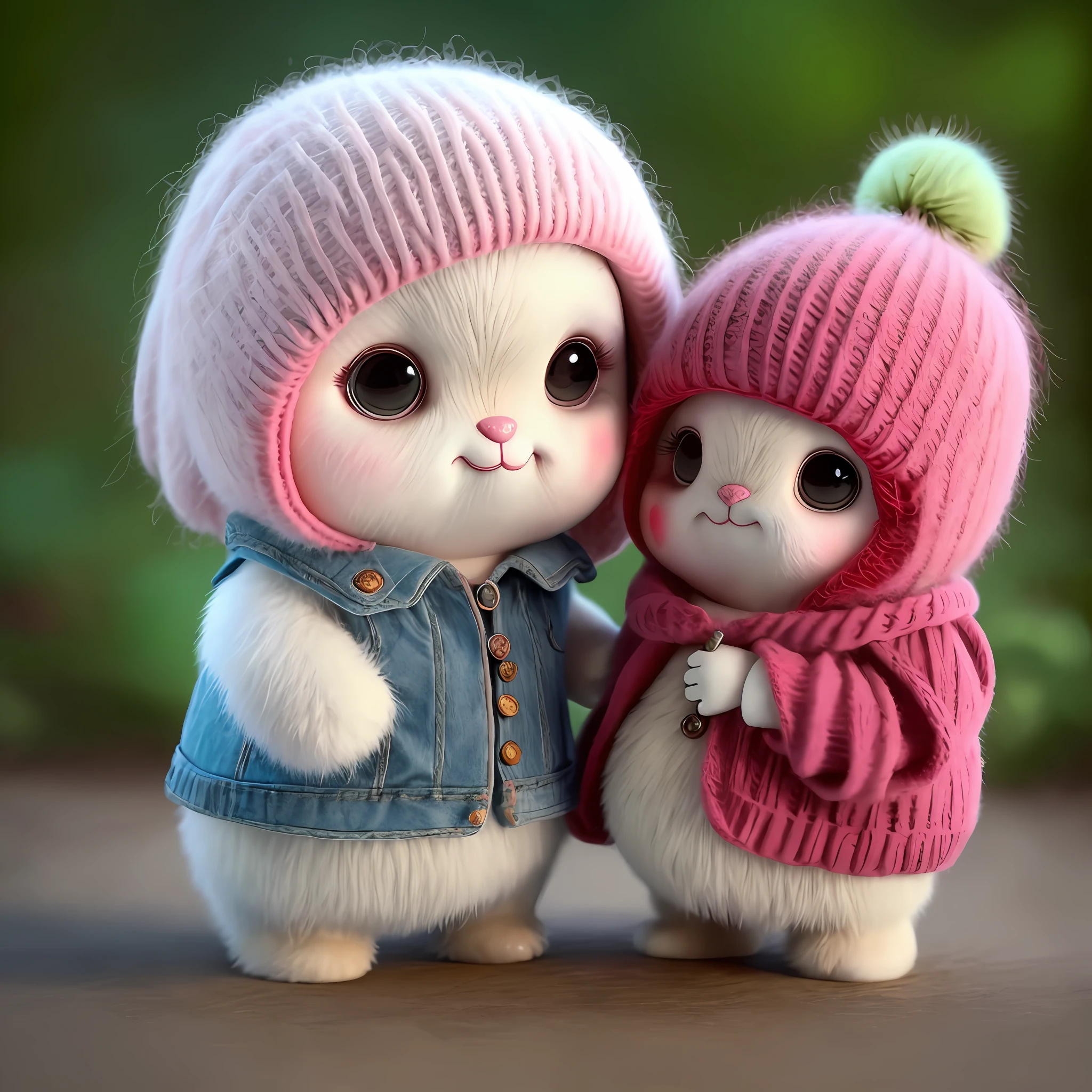 : 3. Lady Gaga, realistic, hairy, clothed animal, apple, dark circles, blush, cherry, food, fruit, full body, hat, non-human, strawberry, tomato, watermelon