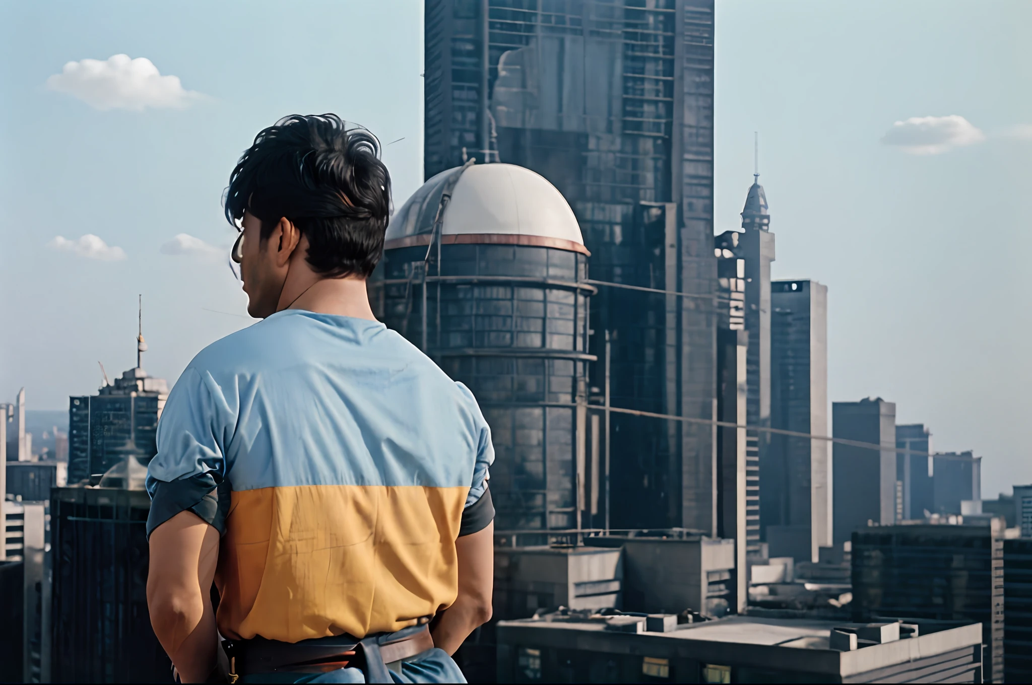 Live action production still of Akira filmed by Alejandro Jodorowsky, photographed on grainy medium format Kodak Portra 800 film SMC Takumar 105mm f/2.8 c 50 --auto --s2