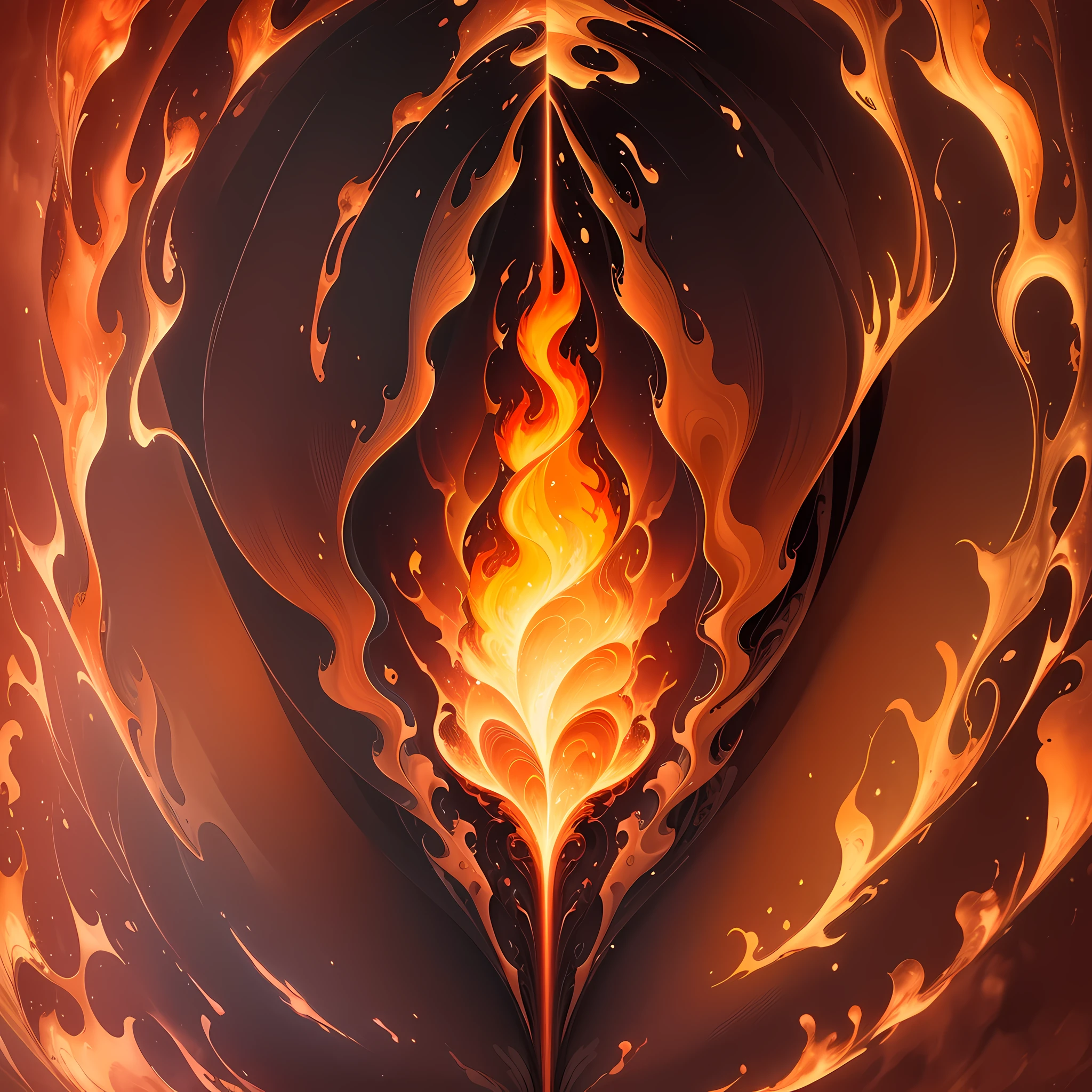 The cover colors are vibrant and intense, reflecting the element of fire. Red, orange and yellow dominate, transmitting warmth and energy. Flames are rendered in stunning detail, with hues ranging from bright yellow to deep orange, conveying a sense of heat and power. --auto --s2