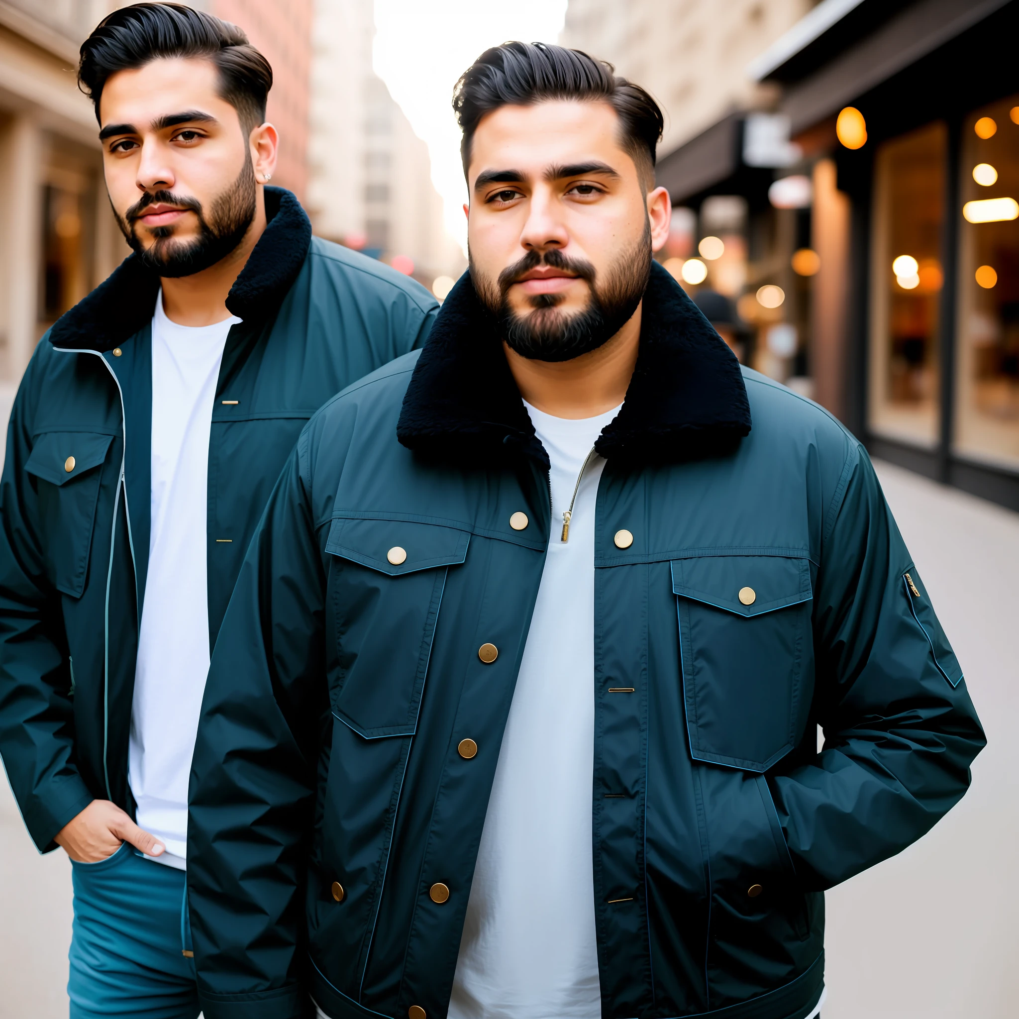 Bearded man big city jacket